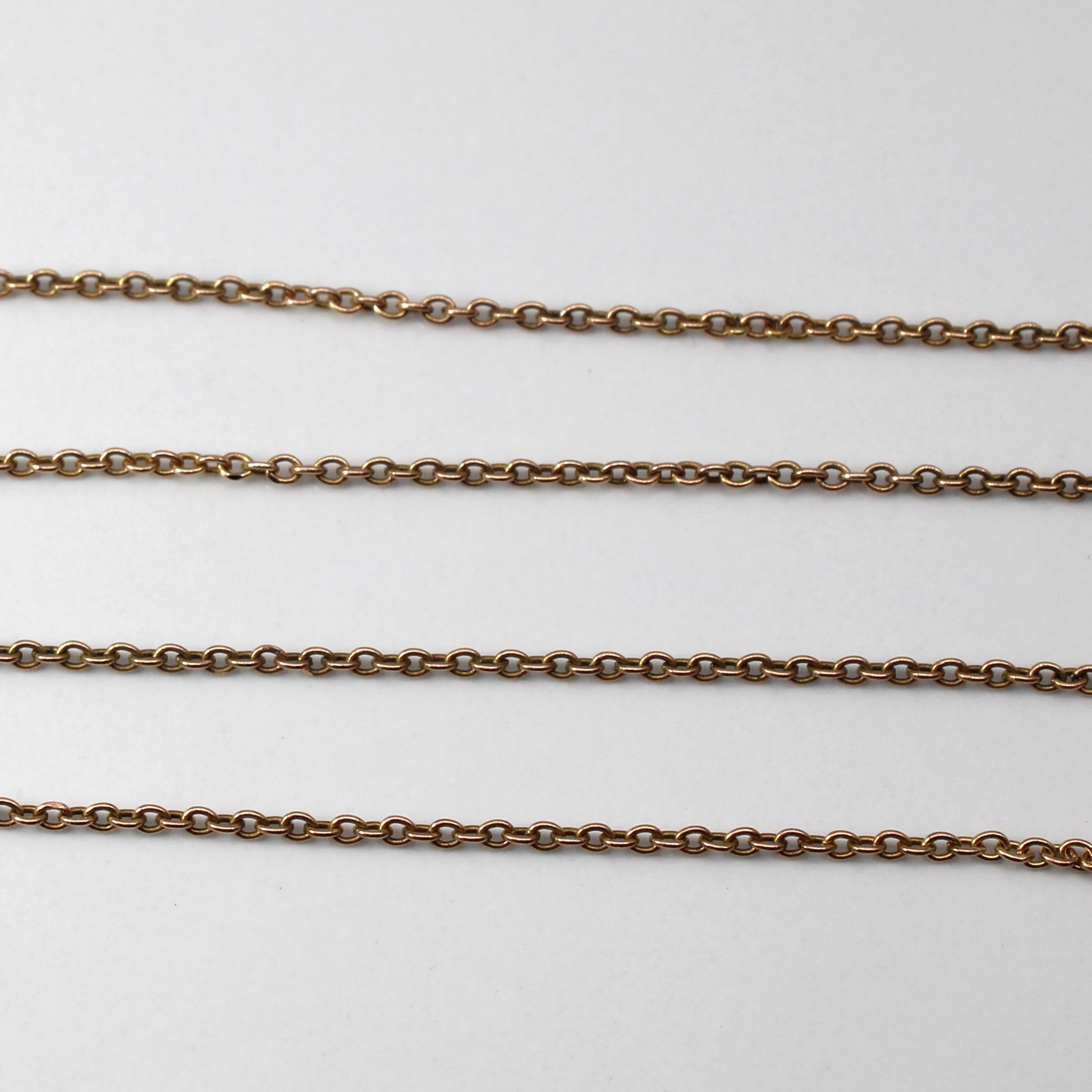 9k Yellow Gold Rolo Link Chain | 16"|