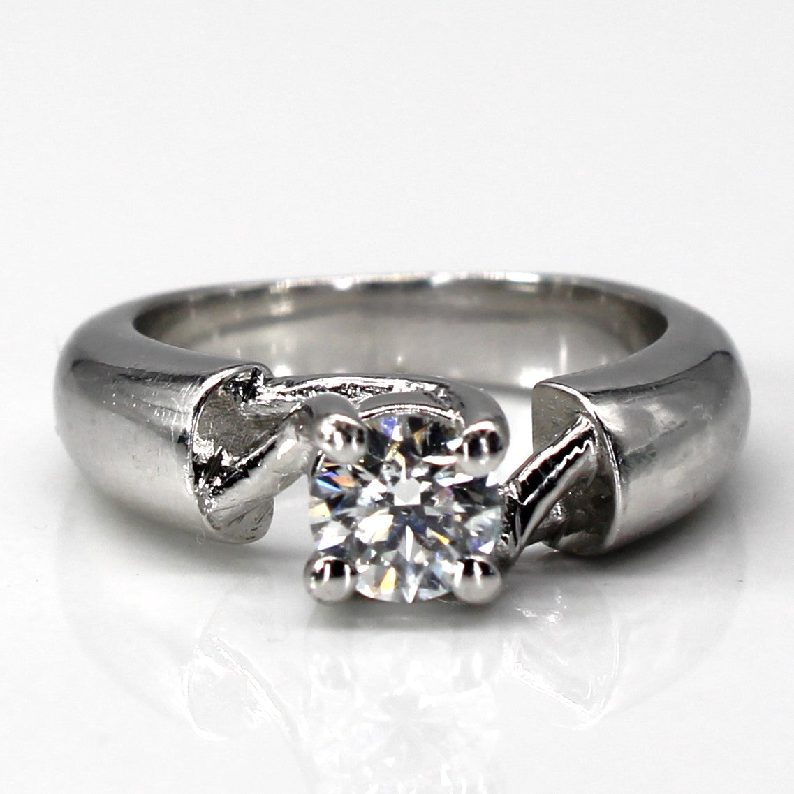 Solitaire Diamond White Gold Ring | 0.44ct | SZ 3.25 |