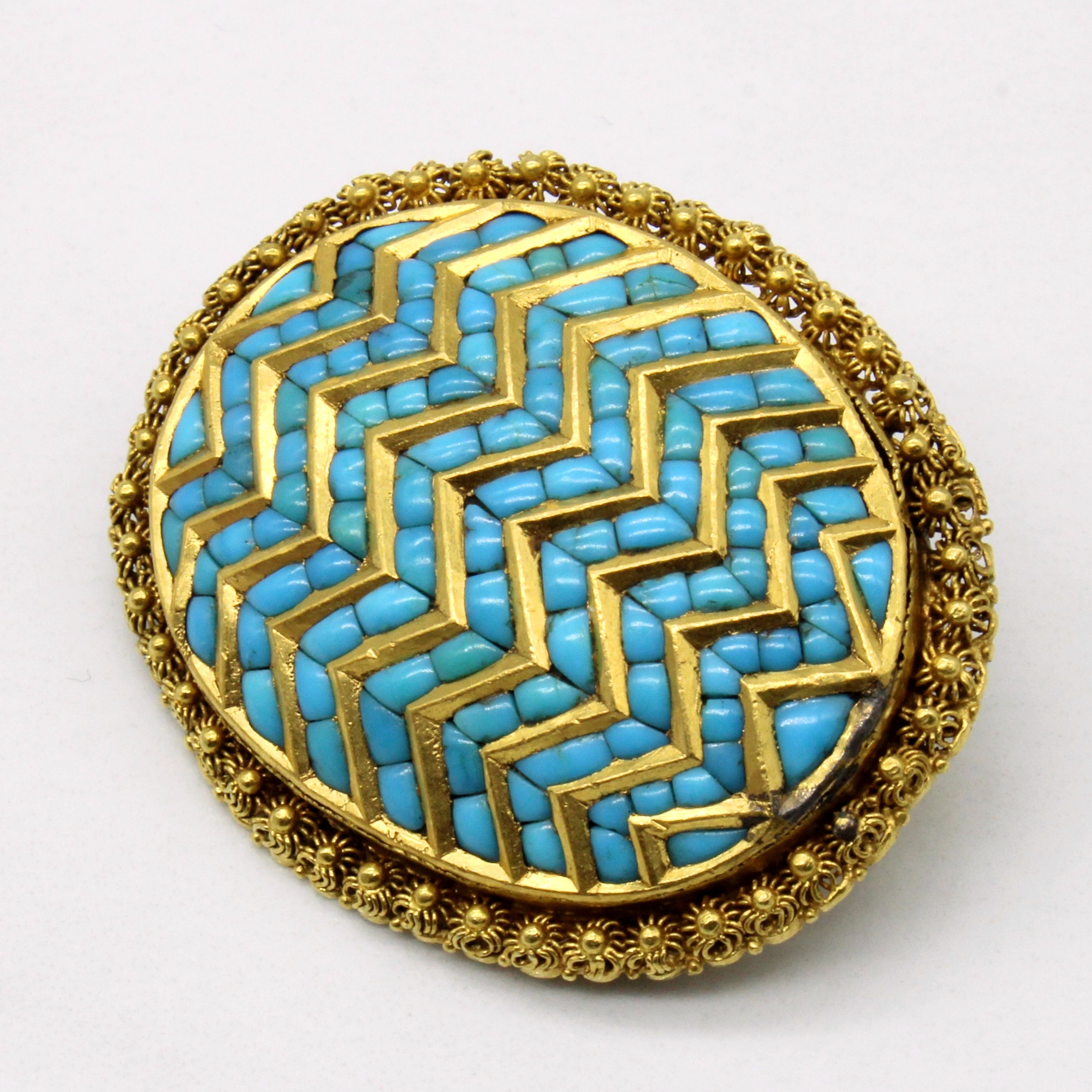 Broche turquoise | 6,50 ct |