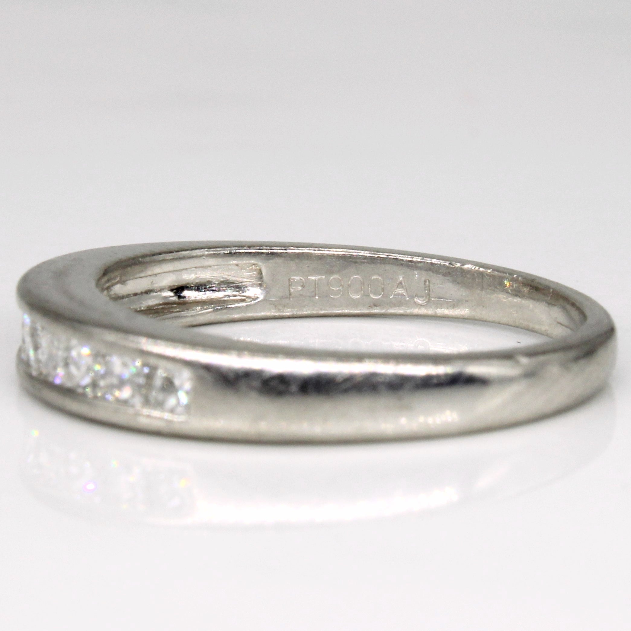 Platinum Channel Set Princess Cut Diamond Ring | 0.50 ctw | SZ 6.75 |