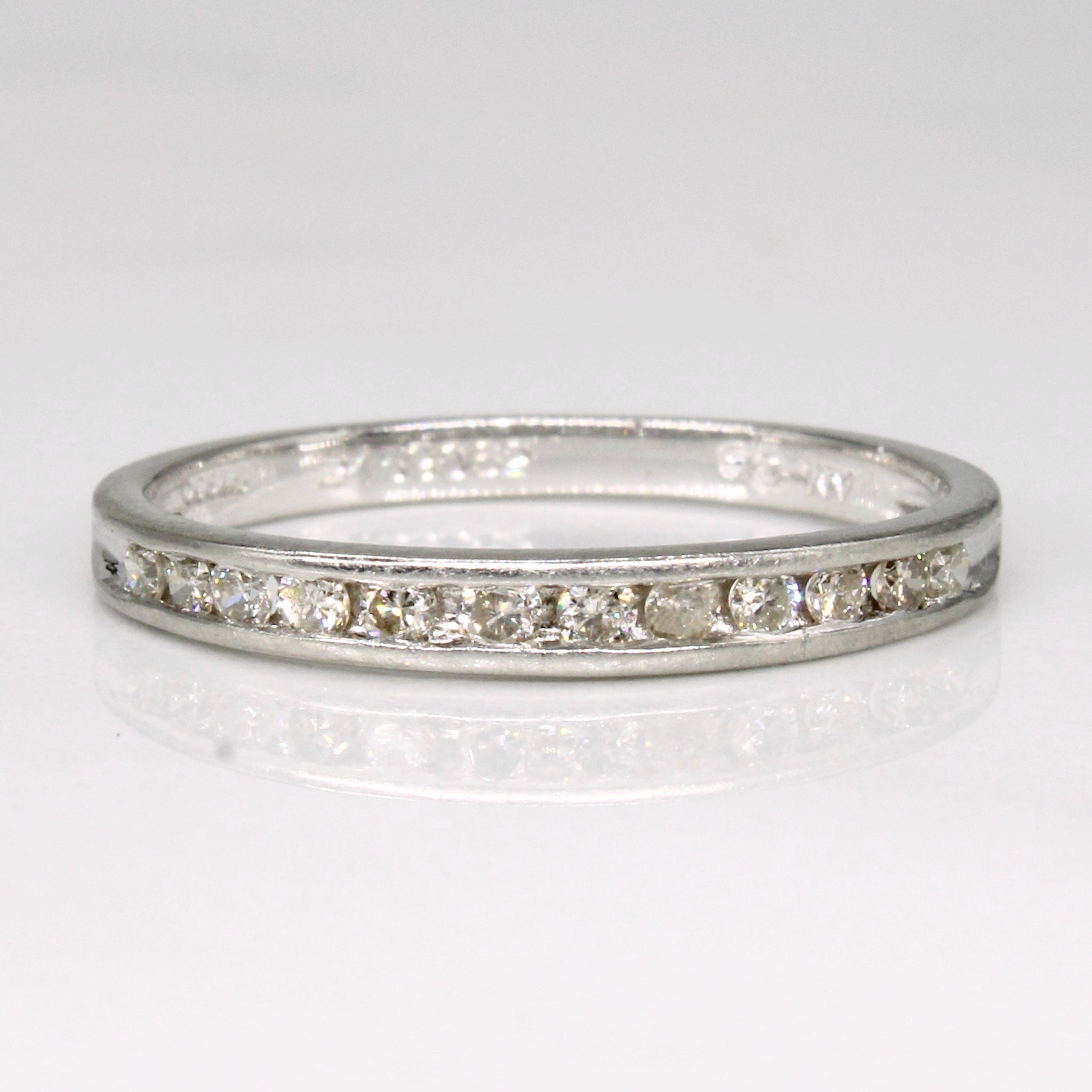 Channel Set Diamond Platinum Ring | 0.09ctw | SZ 4.75 |