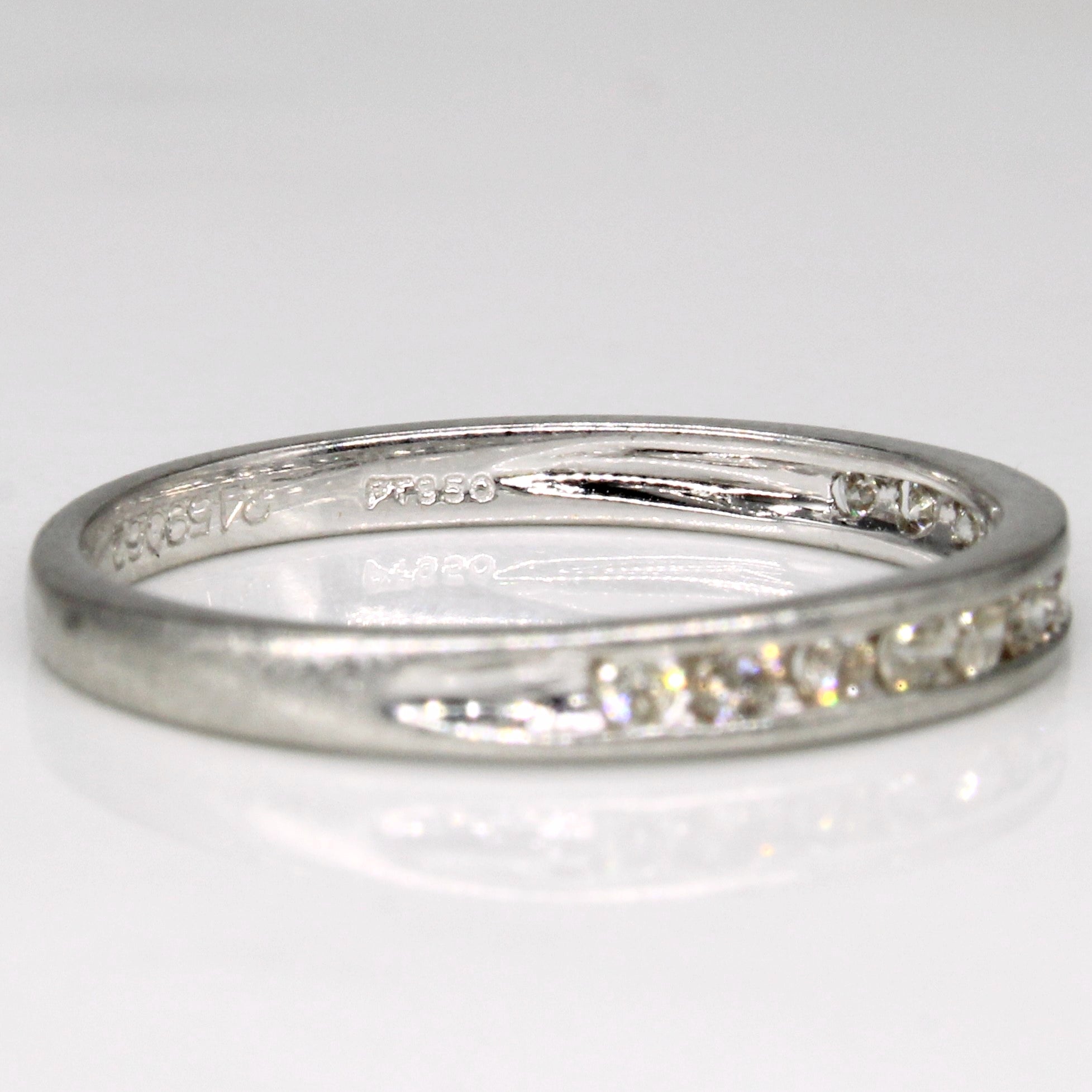 Channel Set Diamond Platinum Ring | 0.09ctw | SZ 4.75 |