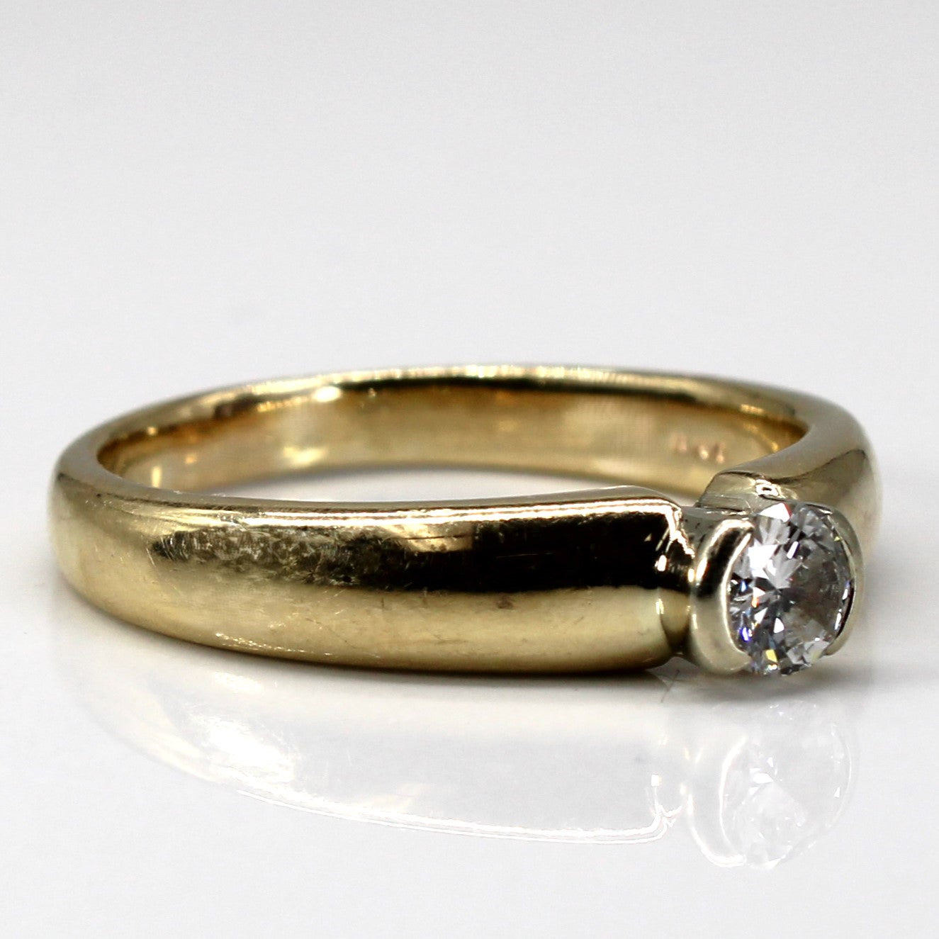 Semi Bezel Set Diamond Ring | 0.38ct | SZ 9.5 |