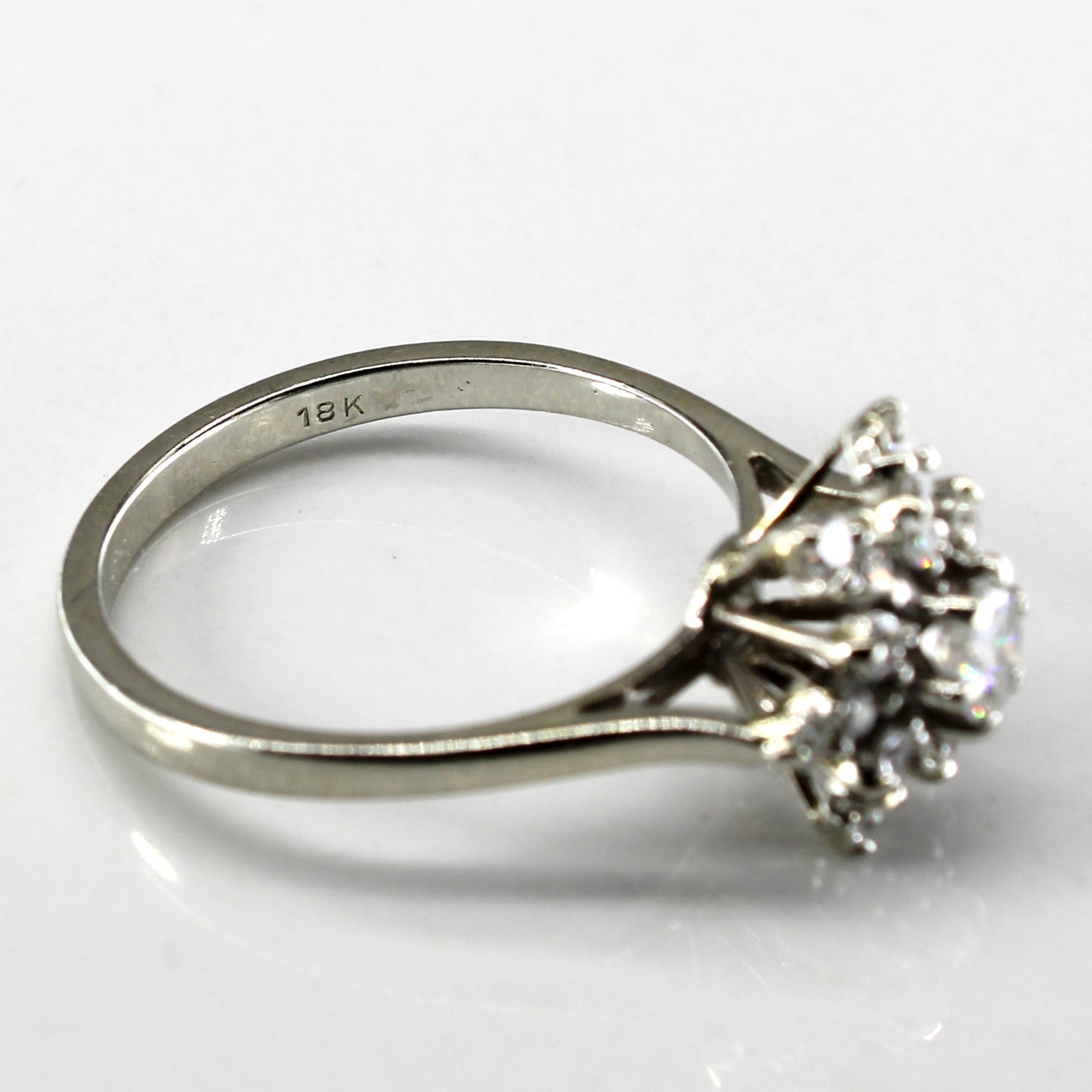 Cluster Set Diamond Cocktail Ring | 0.49ctw | SZ 6.5 |