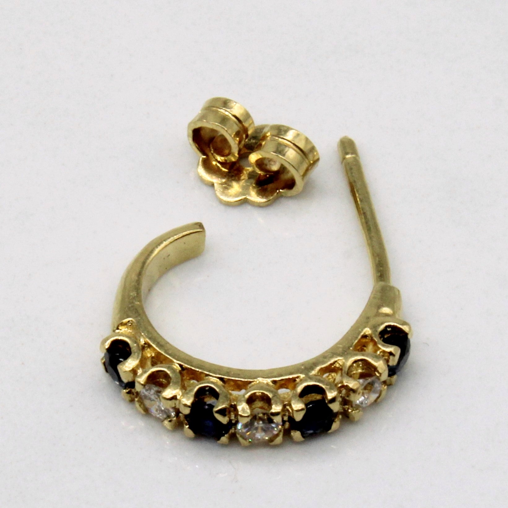 Sapphire & Diamond Hoop Earrings | 0.36ctw, 0.24ctw |