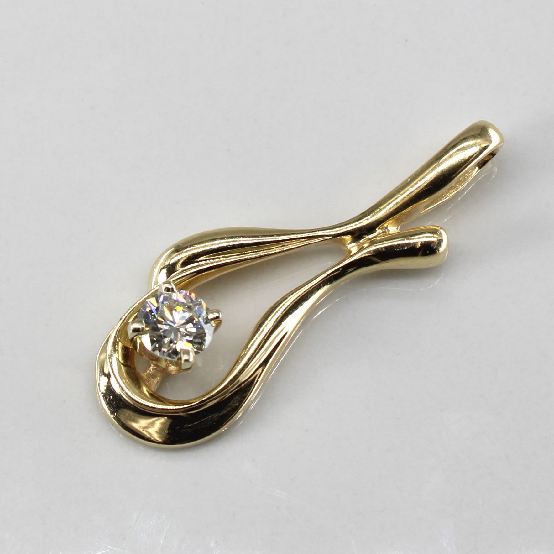 Diamond Drop Gold Pendant | 0.48ct |