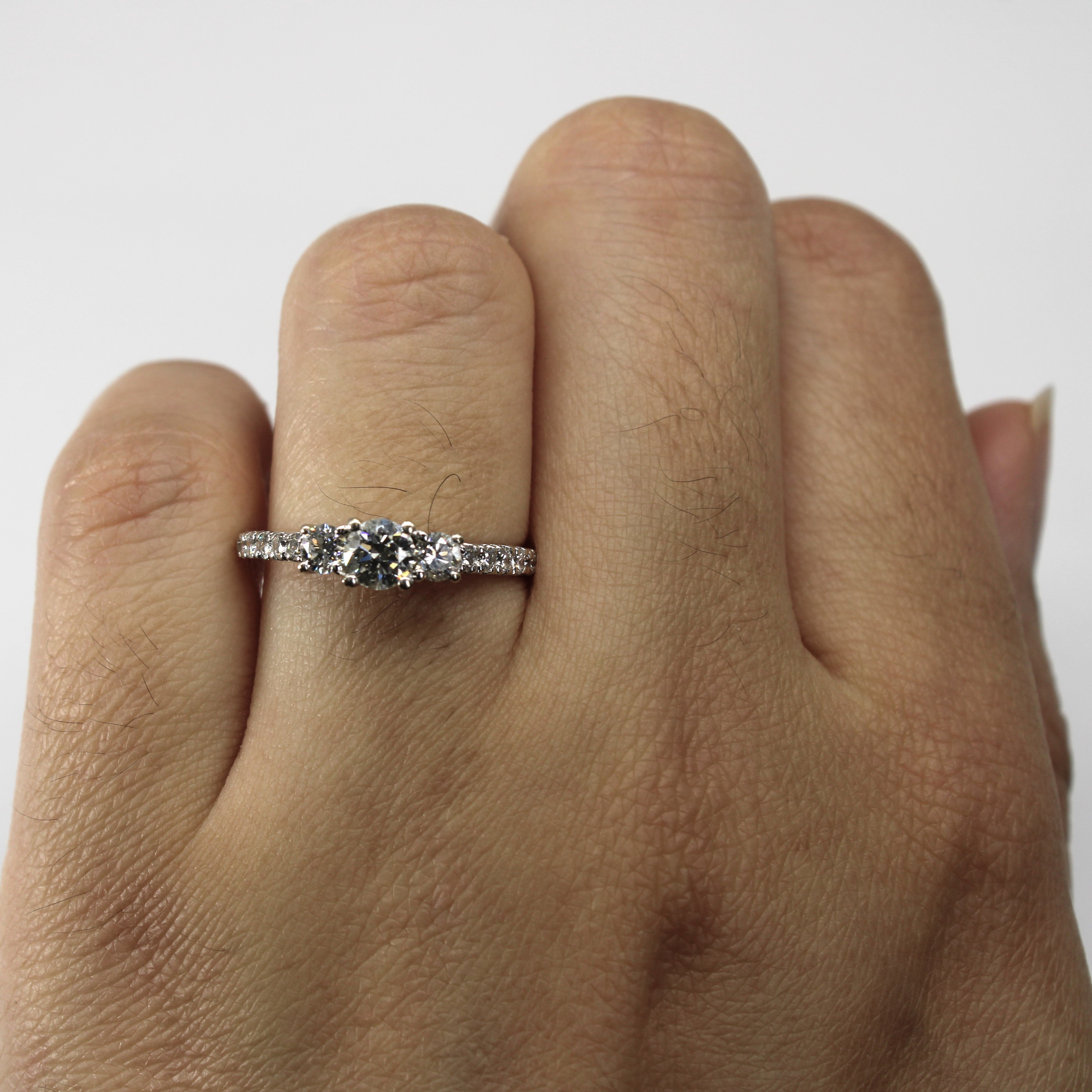 Three Stone Diamond Ring | 0.66ctw | SZ 6.5 |