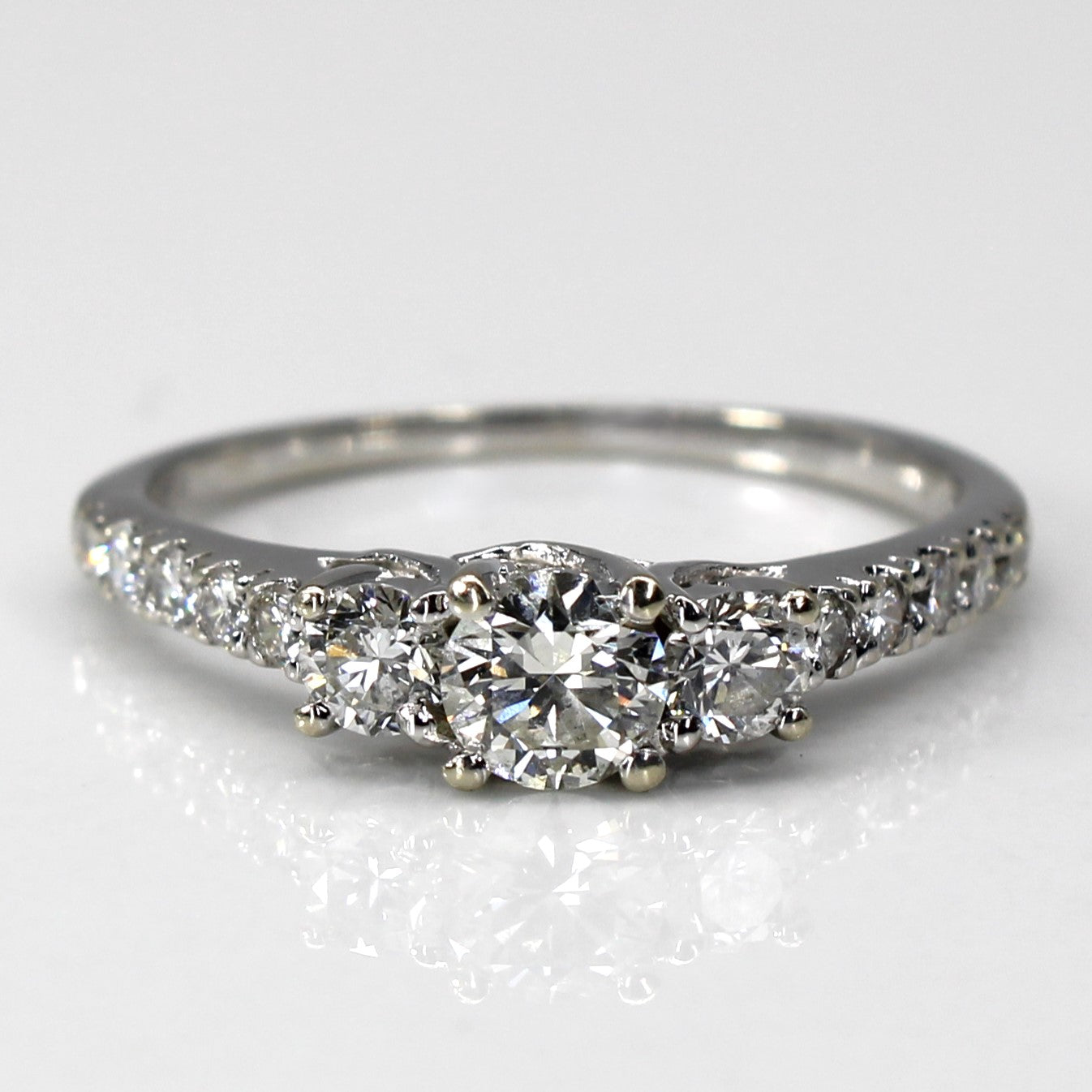 Three Stone Diamond Ring | 0.66ctw | SZ 6.5 |