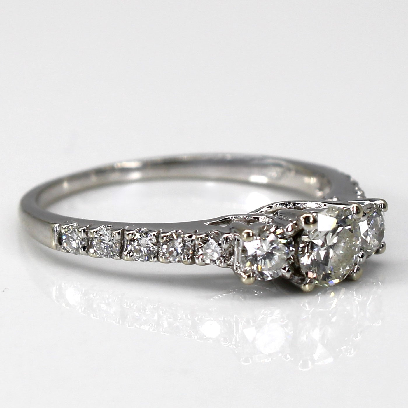 Three Stone Diamond Ring | 0.66ctw | SZ 6.5 |
