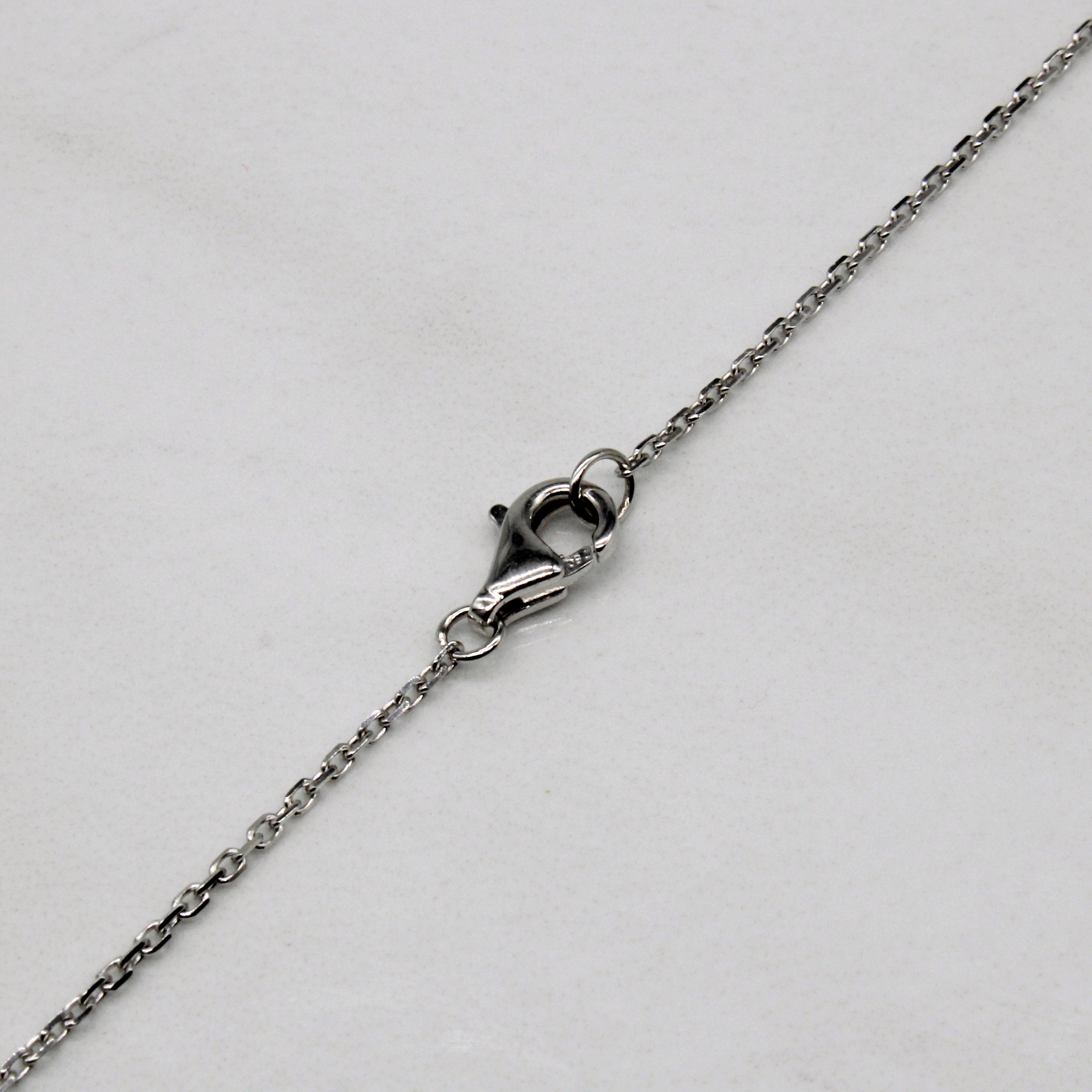 Diamond 'M' Initial Pendant Necklace | 0.50ctw | 18" |