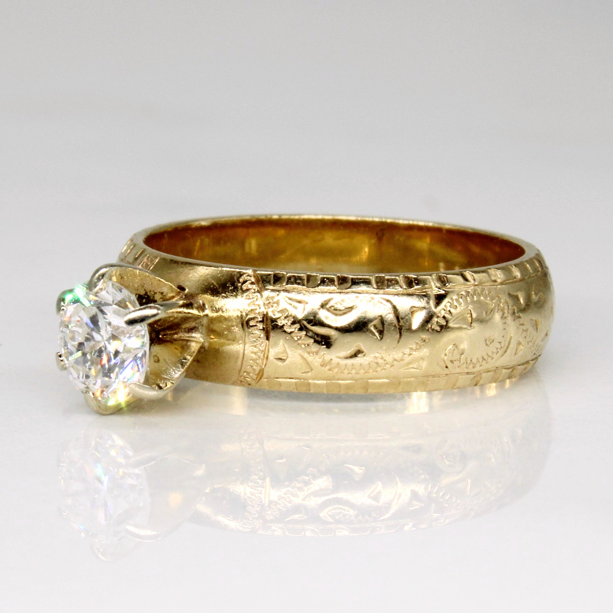 Diamond Solitaire 14k Ring | 0.48ct | SZ 5.5 |