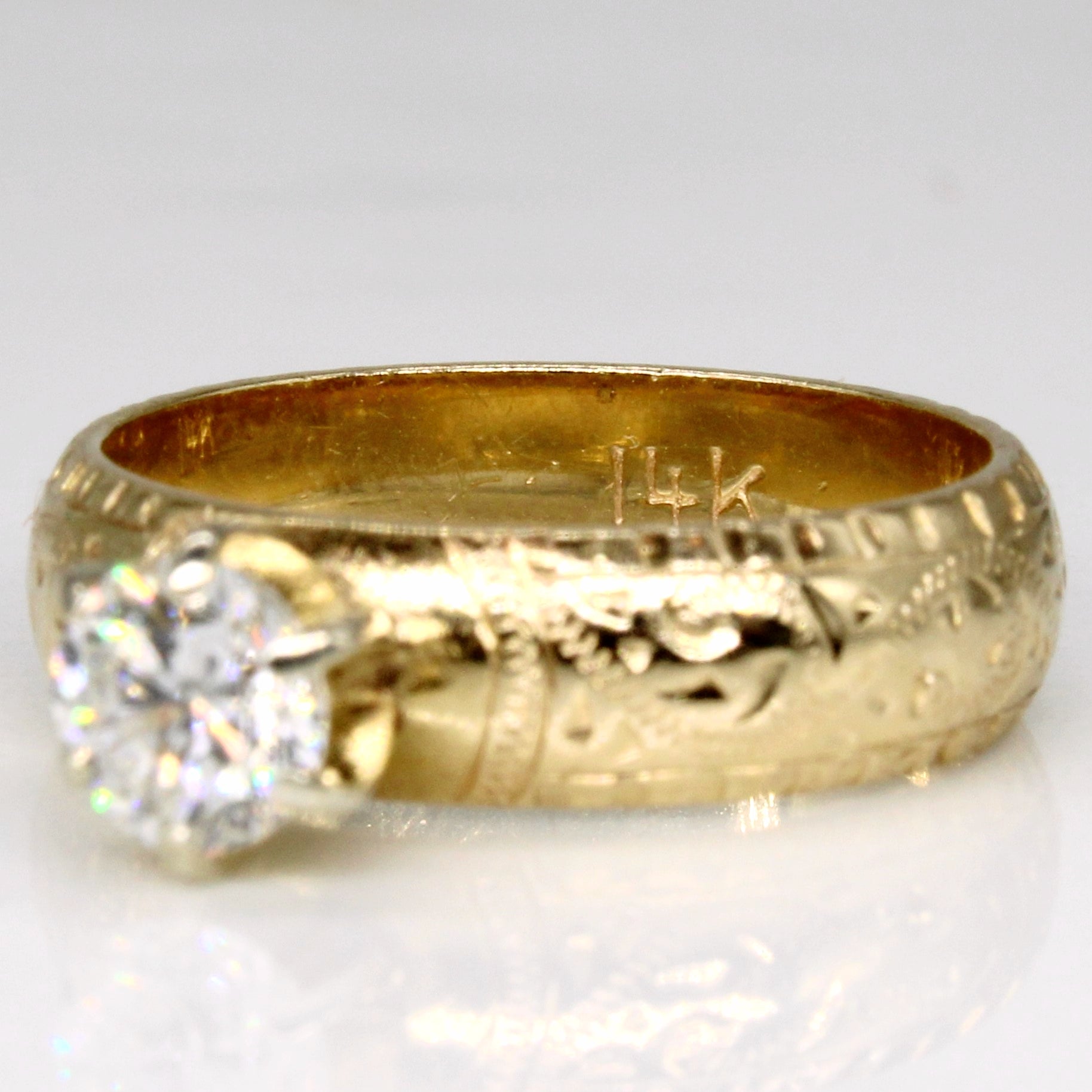 Diamond Solitaire 14k Ring | 0.48ct | SZ 5.5 |