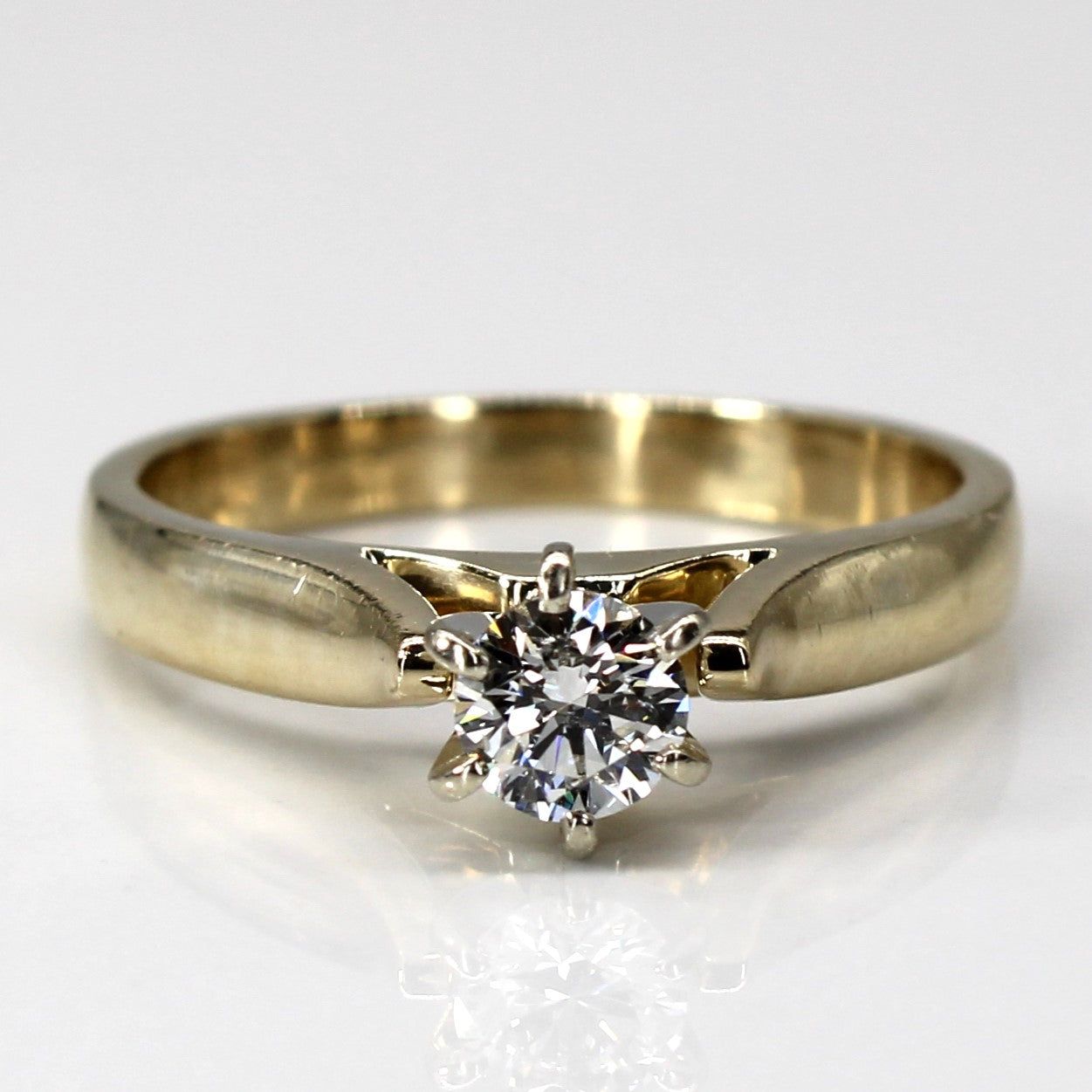 High Set Solitaire Diamond Ring | 0.36ct | SZ 7.75 |