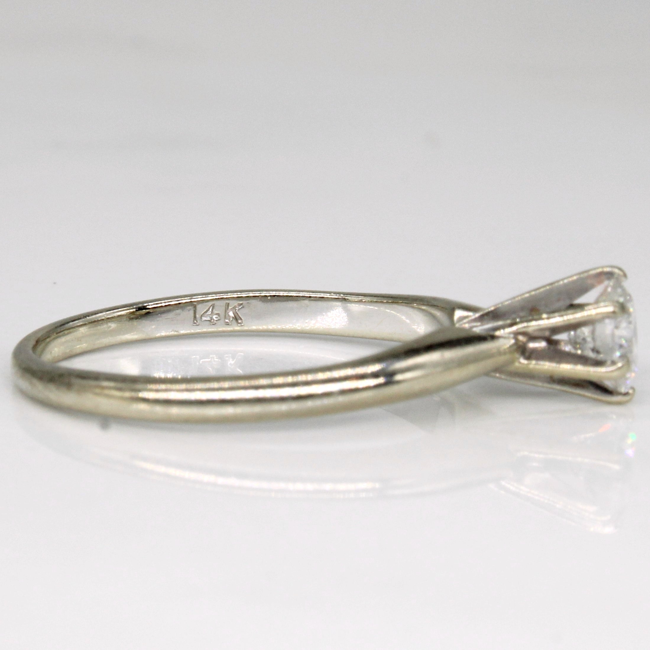 Cathedral Set Diamond 14k Ring | 0.29ct | SZ 3.75 |