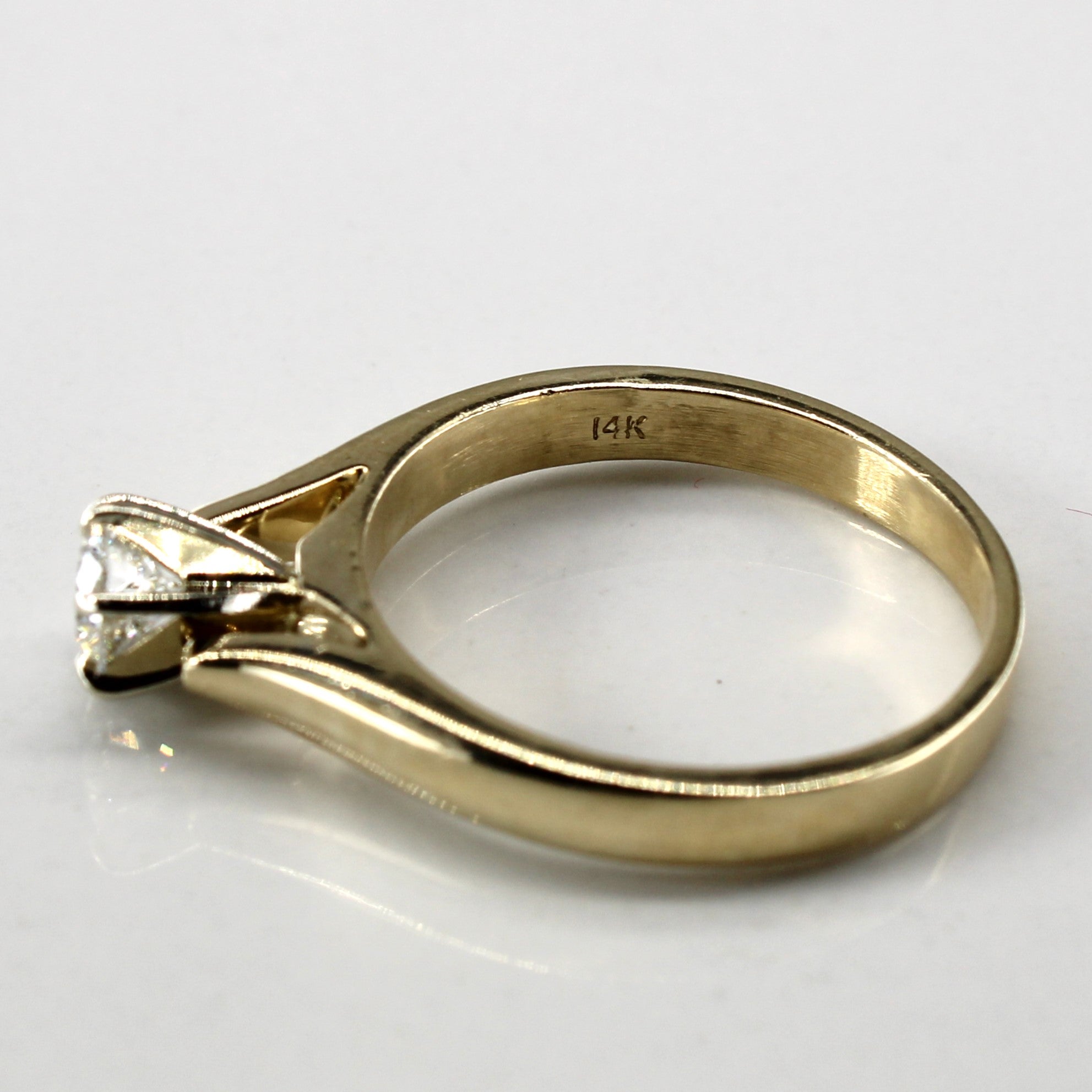 High Set Solitaire Diamond Ring | 0.36ct | SZ 7.75 |