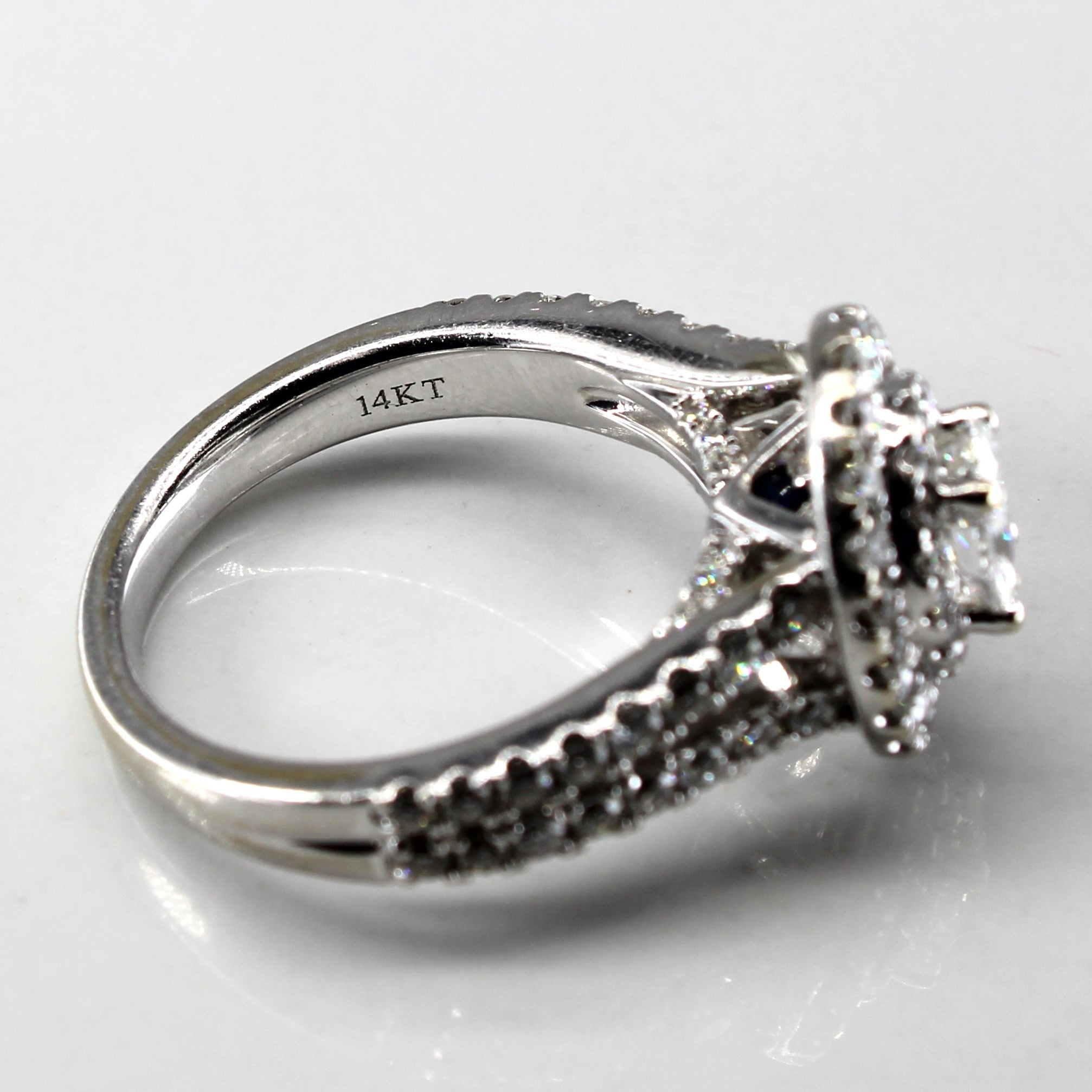 Halo Diamond Engagement Ring | 1.32ctw | SZ 6.5 |