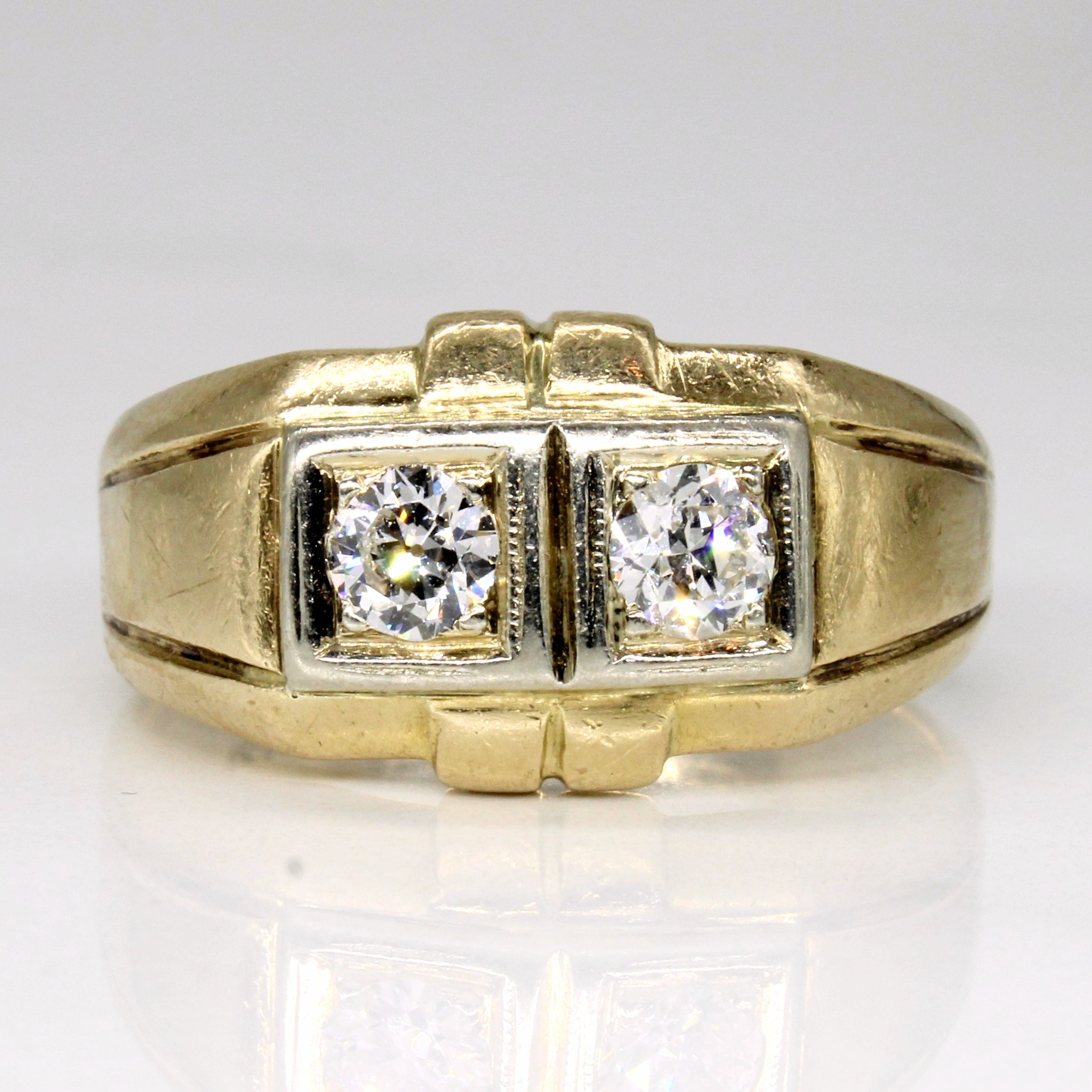 Toi et Moi Double Diamond Ring | 0.48ctw | SZ 10.75 |