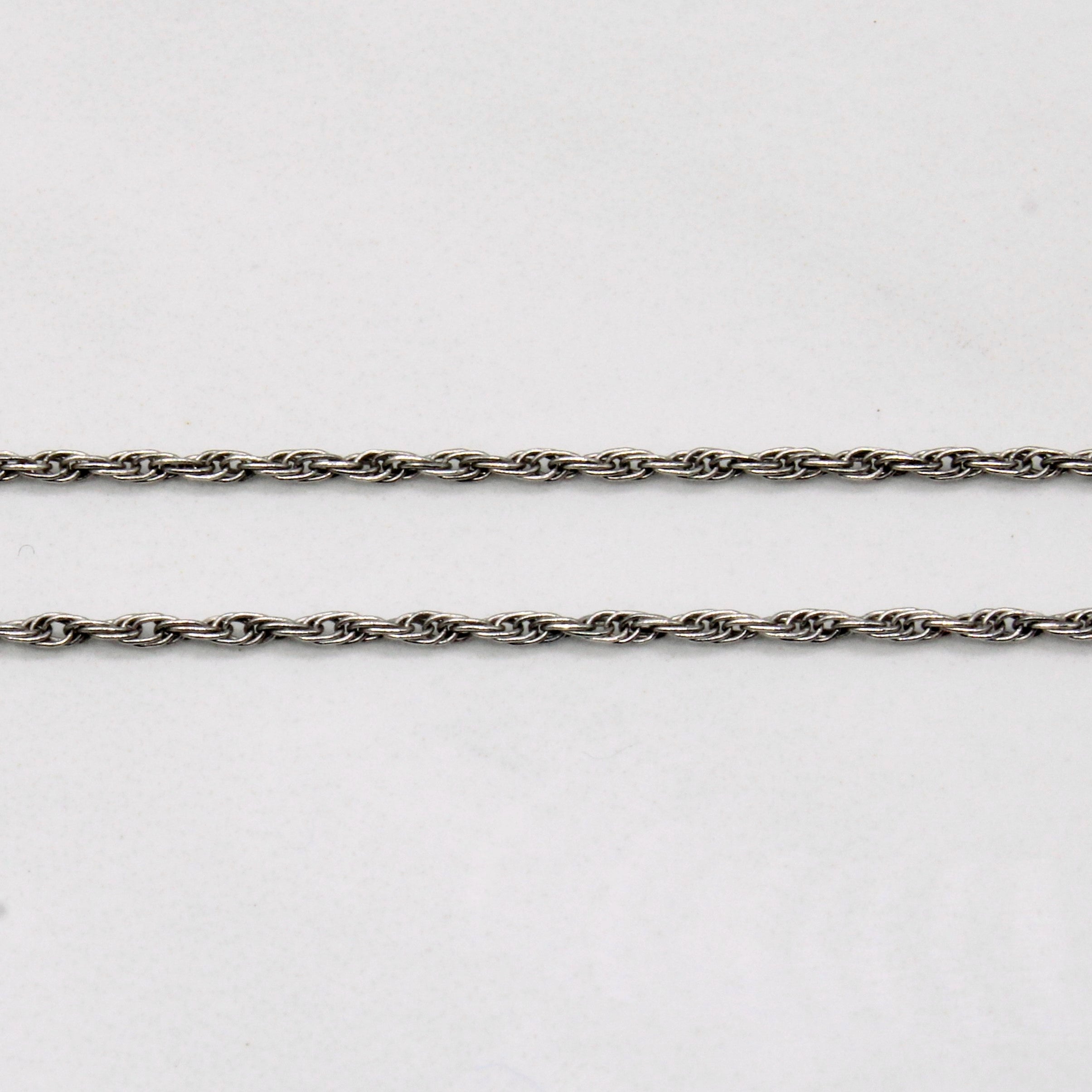 Platinum Rope Chain | 1.10mm | 24" |