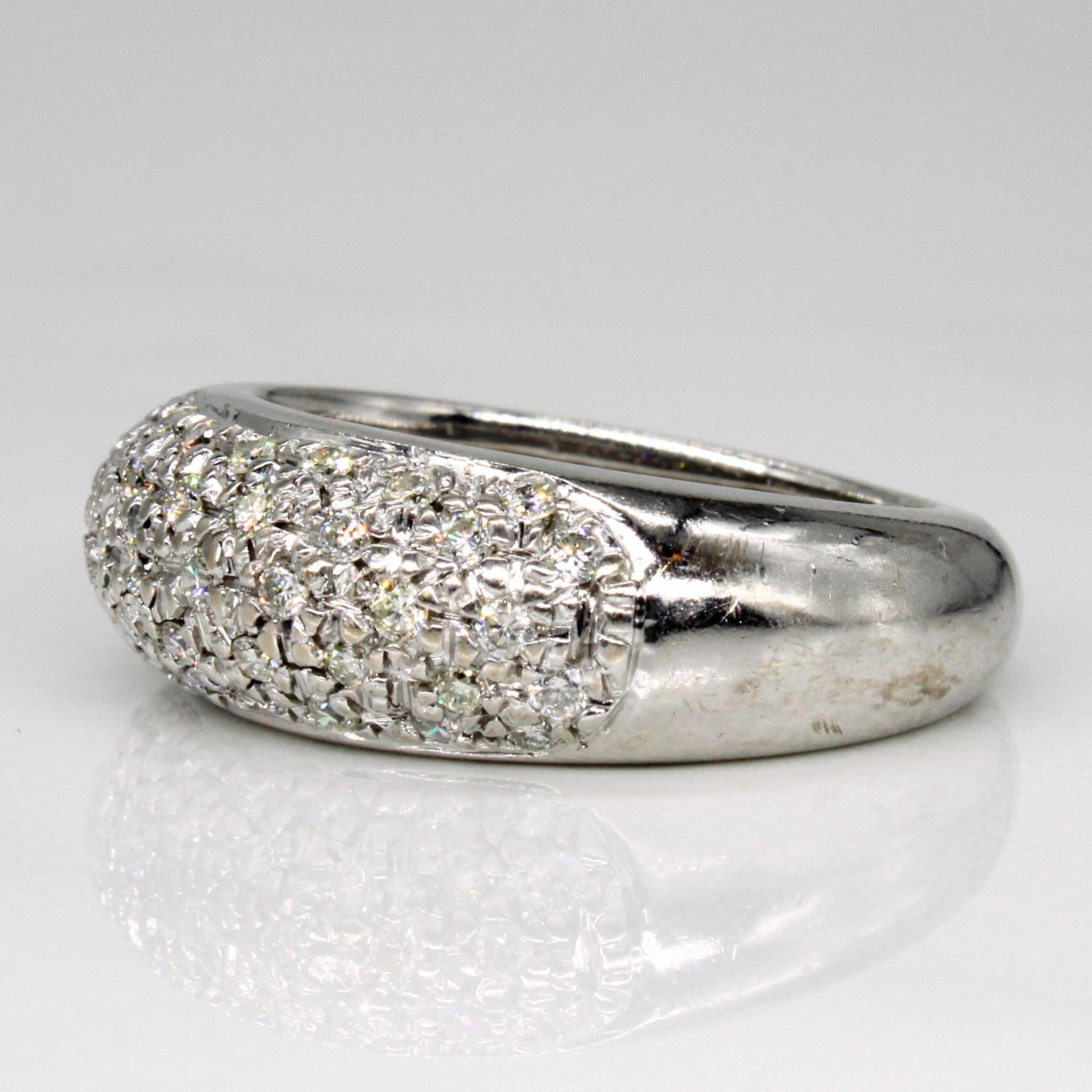 Pave Set Diamond Ring | 0.37ctw | SZ 6.75 |