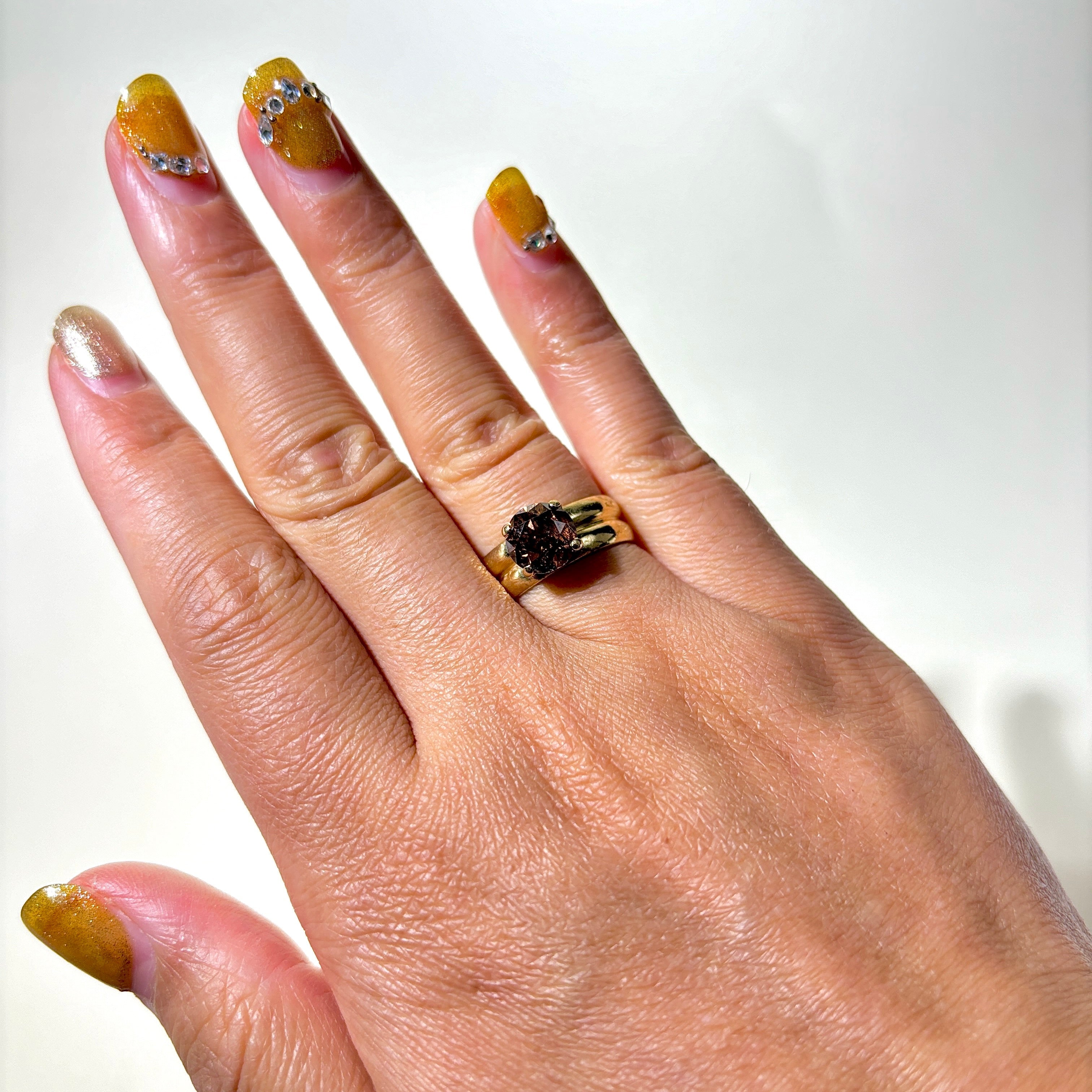 Solitaire Orange Brown Diamond Ring | 2.00ct | SZ 7.5