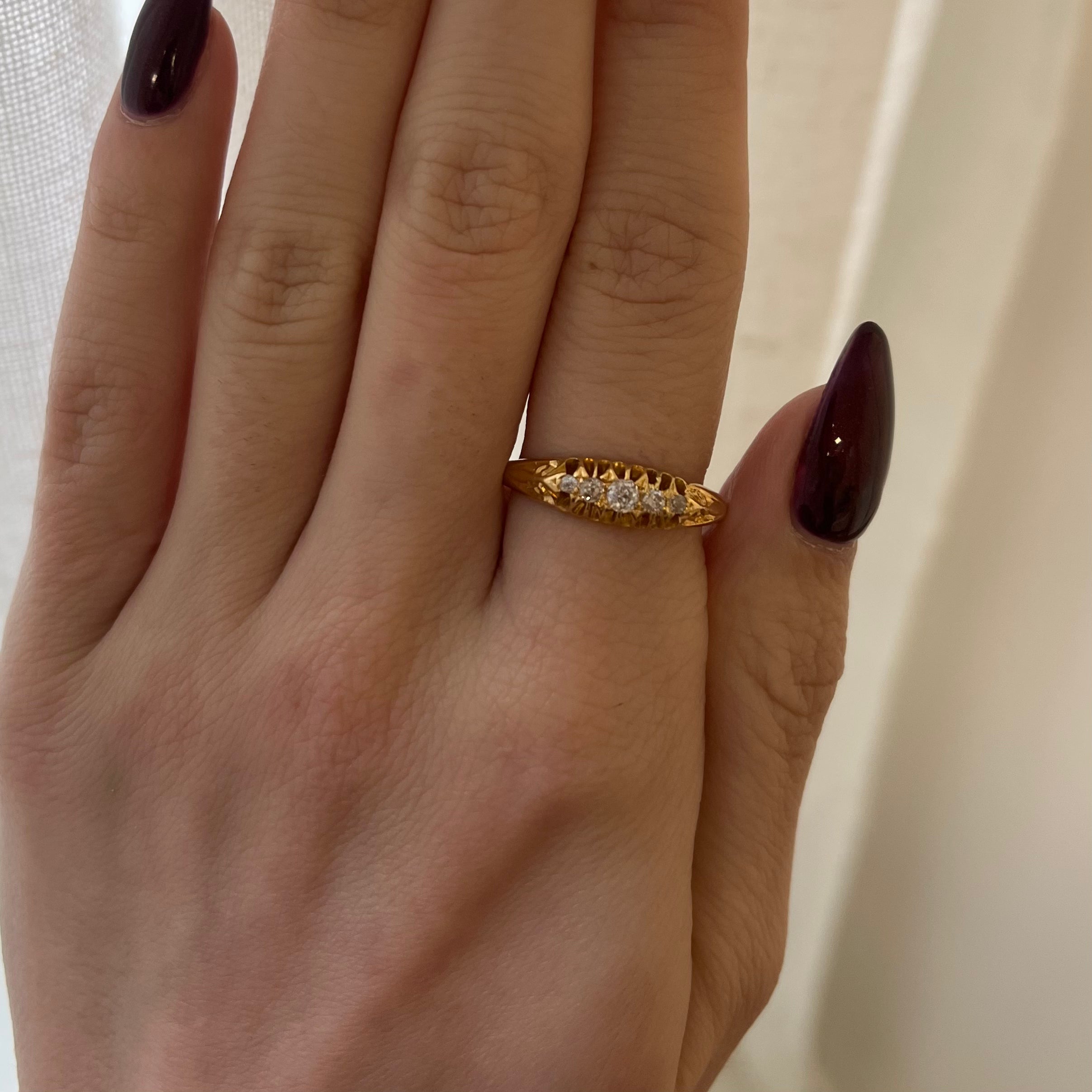 Victorian Five Stone Diamond Ring | 0.17 ctw, SZ 8.5 |