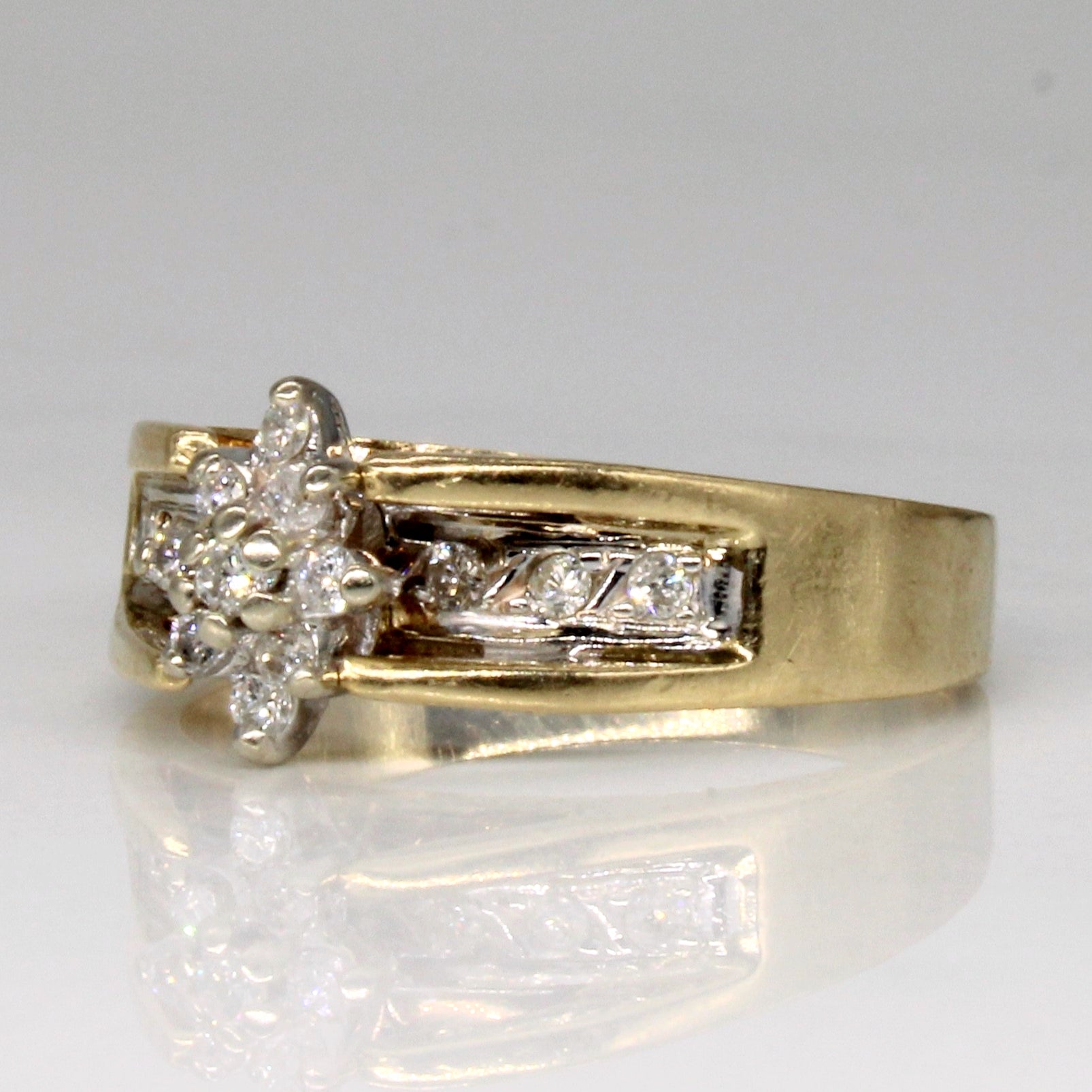 Bague sertie de diamants | 0,16 ct | Taille 6,5 |
