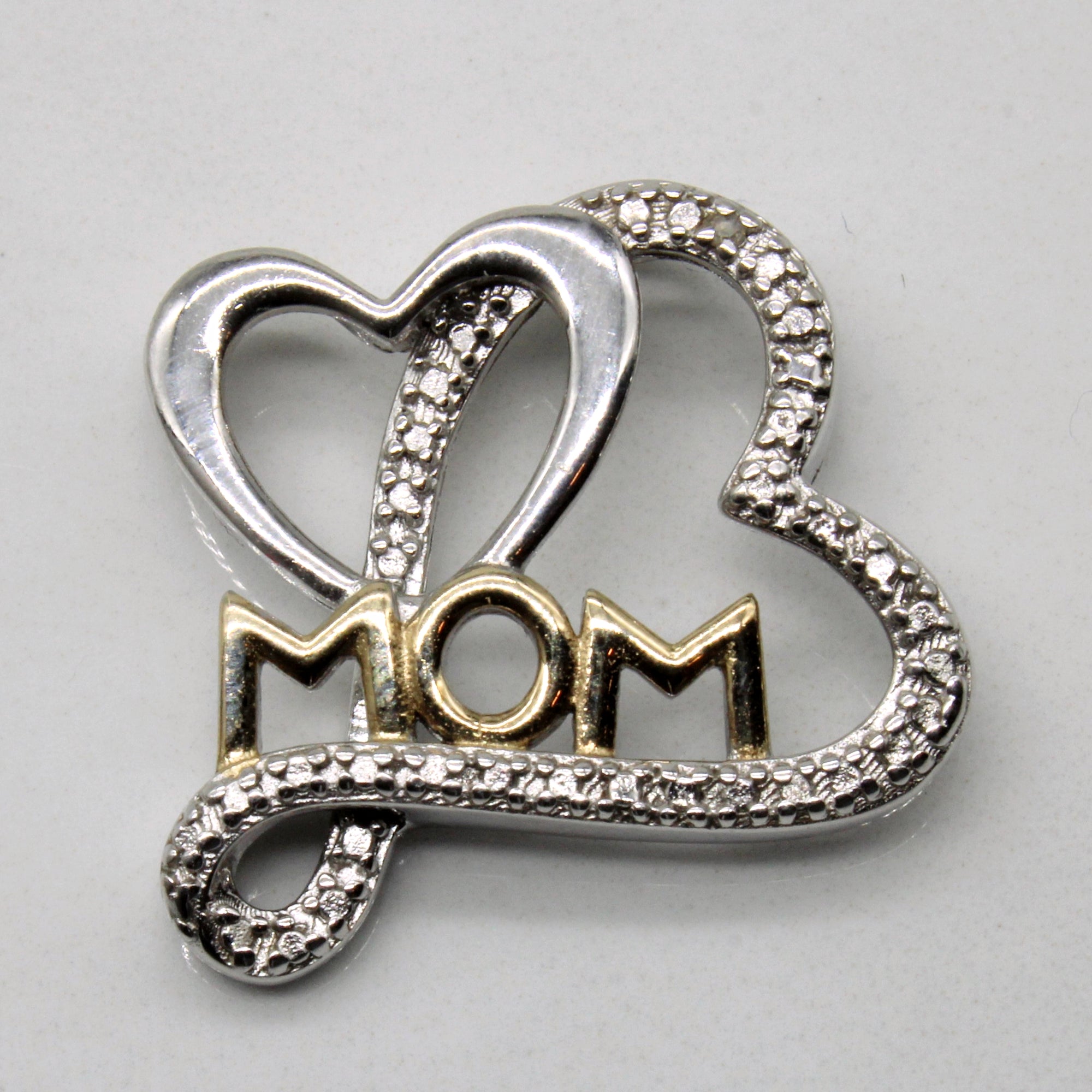 Diamond 'Mom' Heart Pendant | 0.01ct |