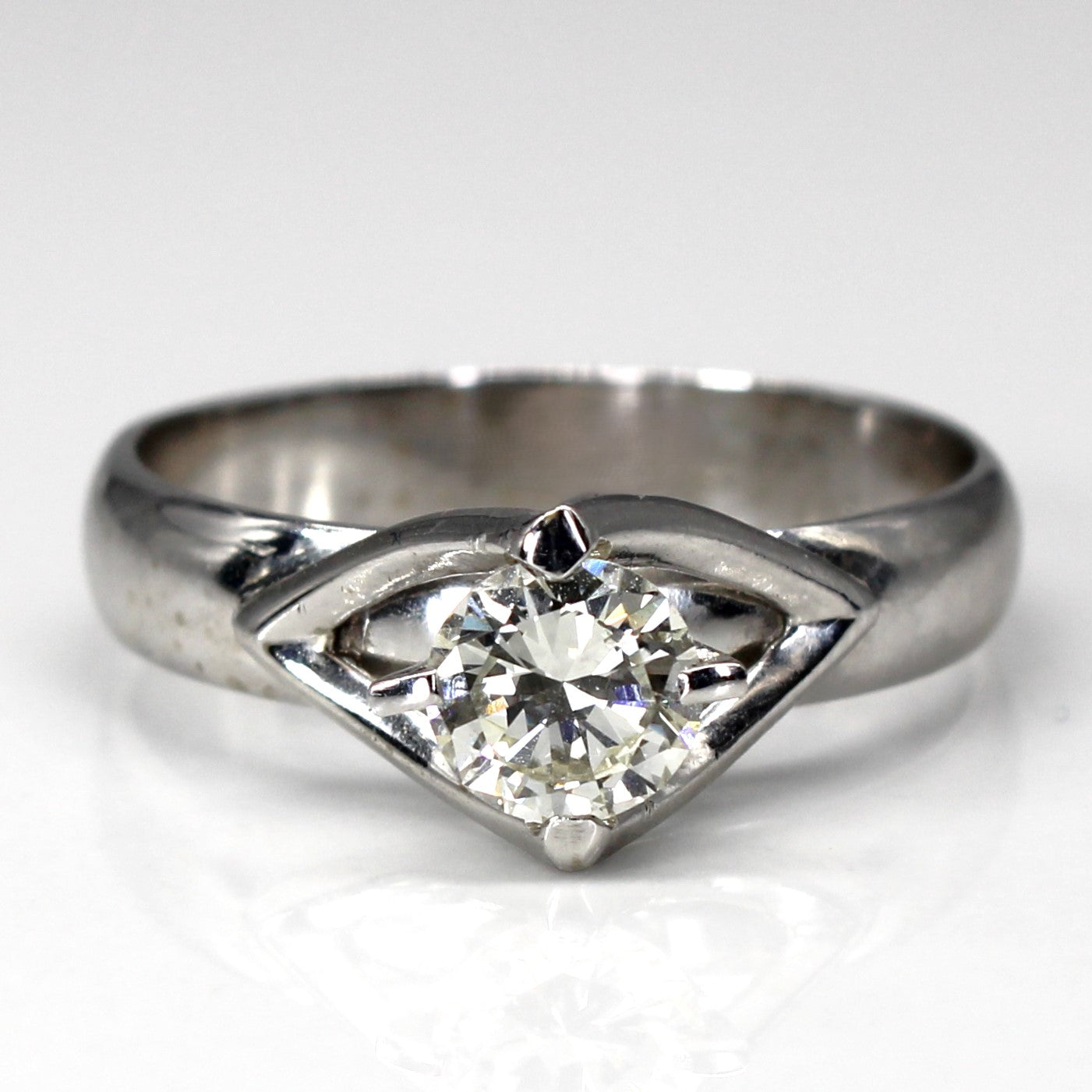High Prong Set Diamond Ring | 0.71ct VS2 J/K | SZ 9.5 |