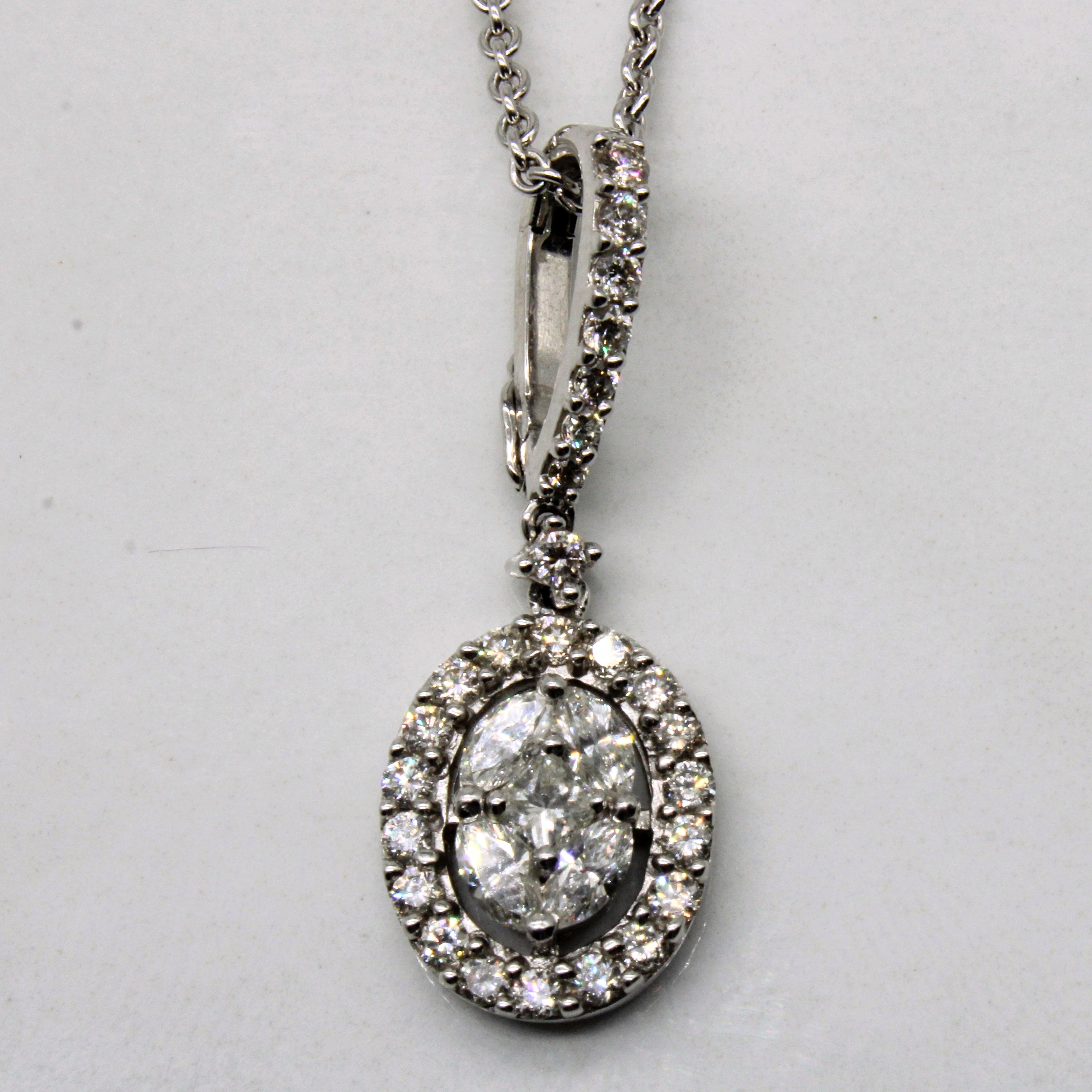 Diamond Pendant & Necklace | 0.86ctw | 16" |
