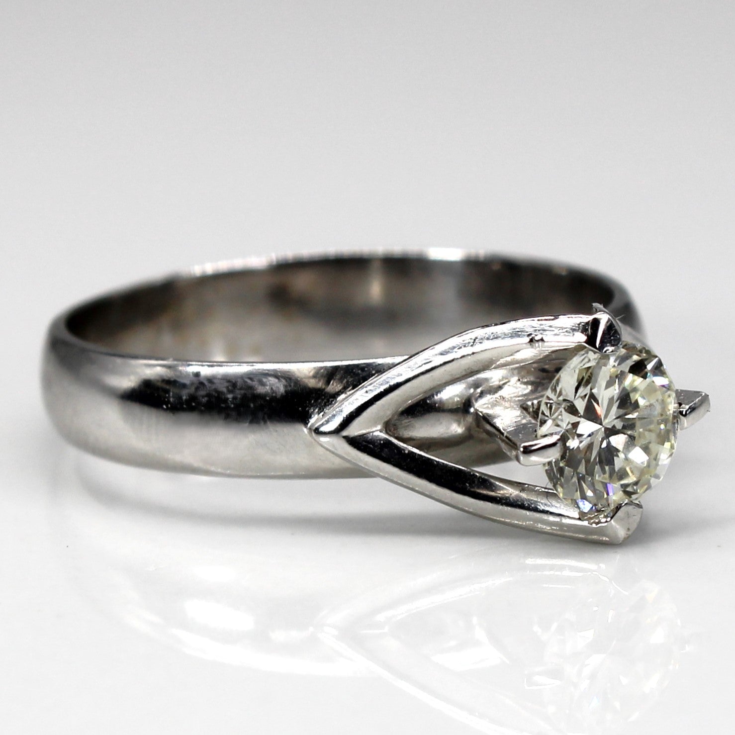 High Prong Set Diamond Ring | 0.71ct VS2 J/K | SZ 9.5 |