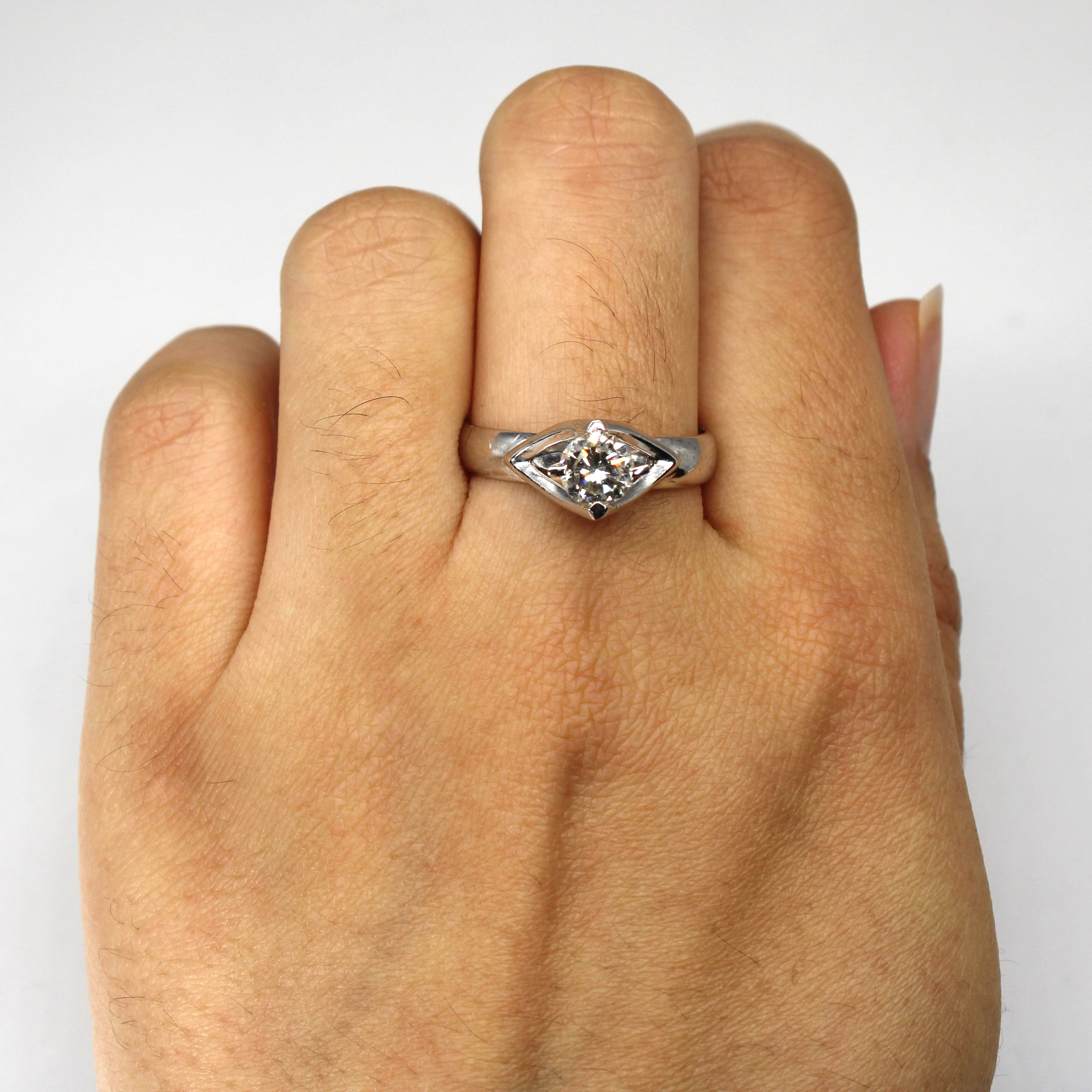 High Prong Set Diamond Ring | 0.71ct VS2 J/K | SZ 9.5 |