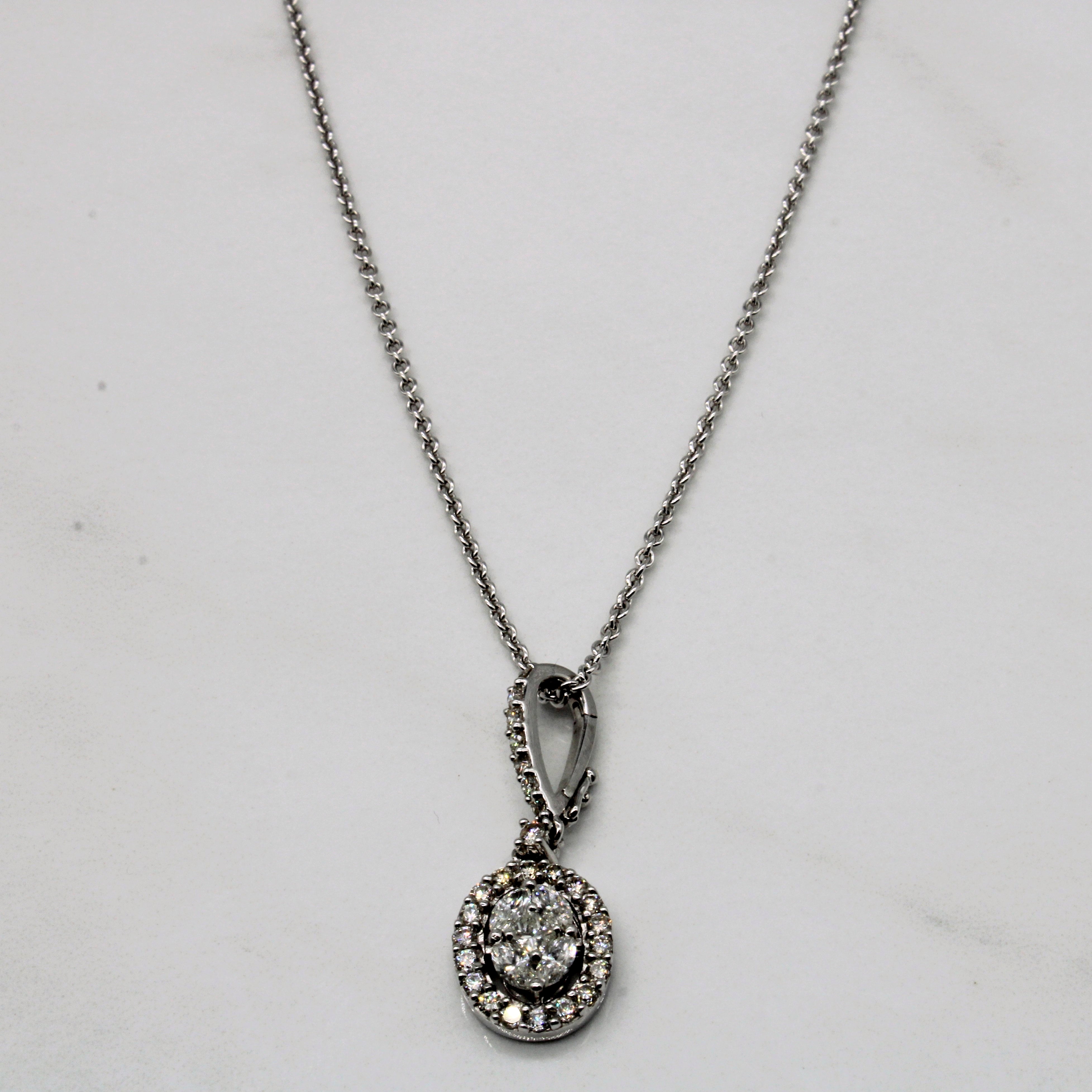 Diamond Pendant & Necklace | 0.86ctw | 16" |