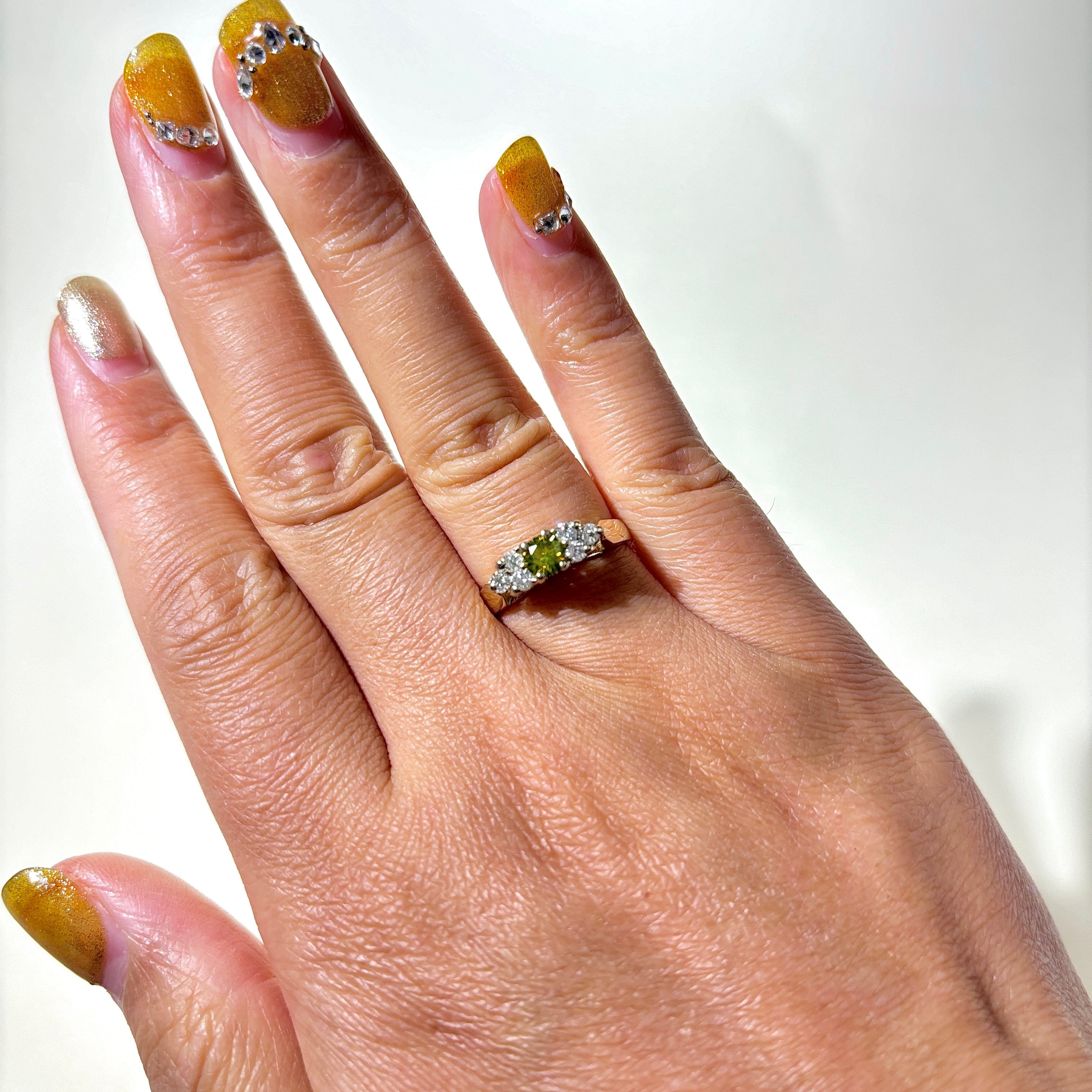 Yellow & White Diamond Engagement Ring | 0.28ct, 0.24ctw | SZ 7.75