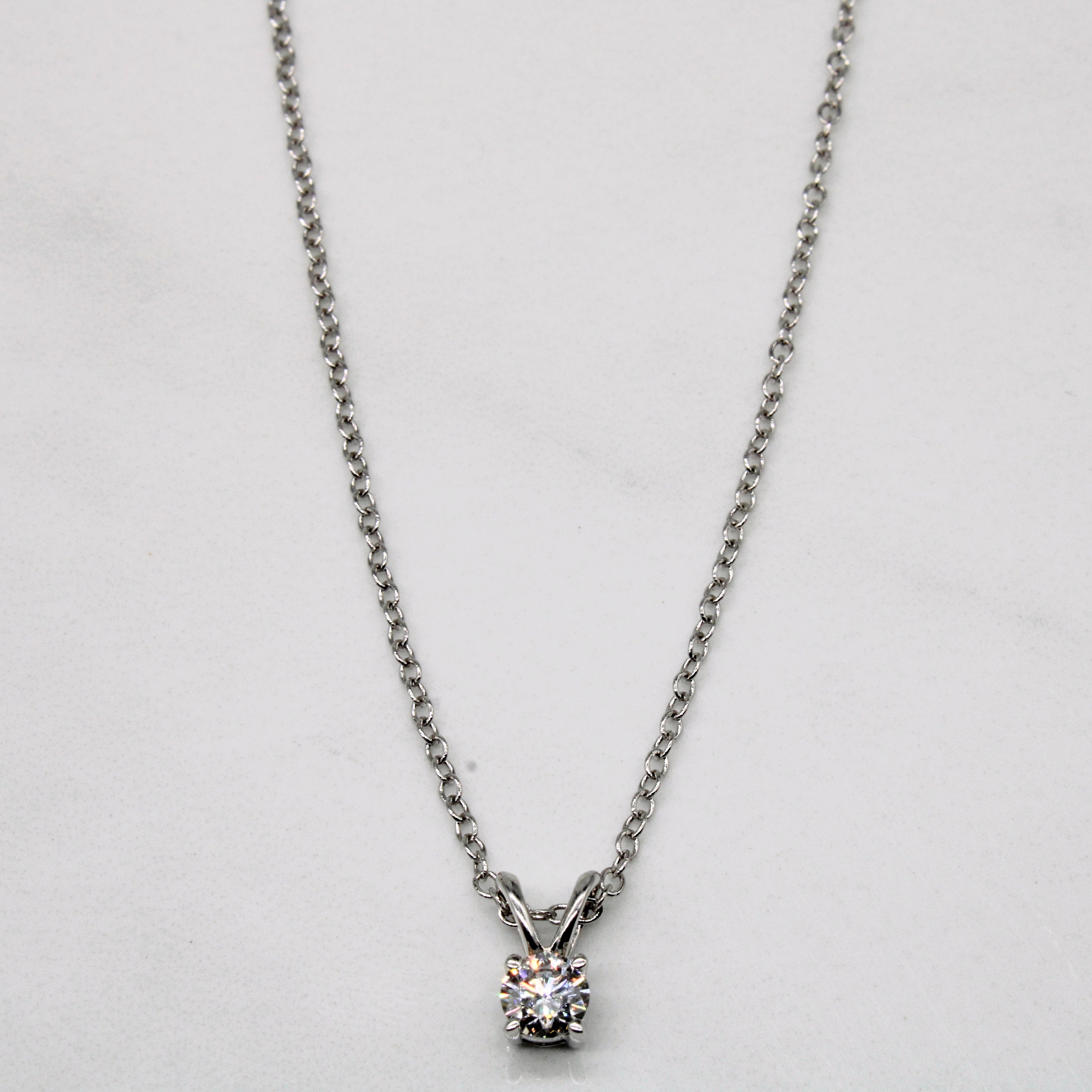 Diamond Pendant & 18k Necklace | 0.30ct | 18" |