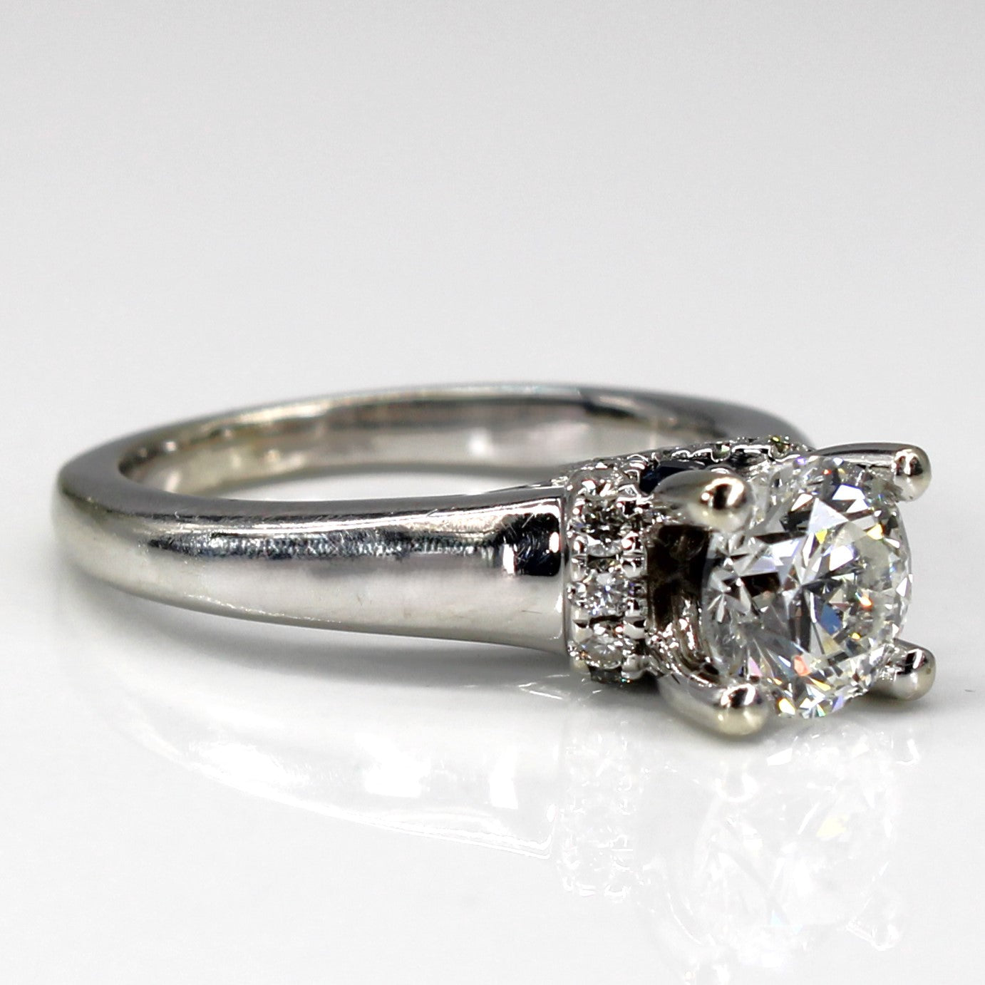 High Set Diamond Engagement Ring | 1.08ctw SI2 H | SZ 4 |