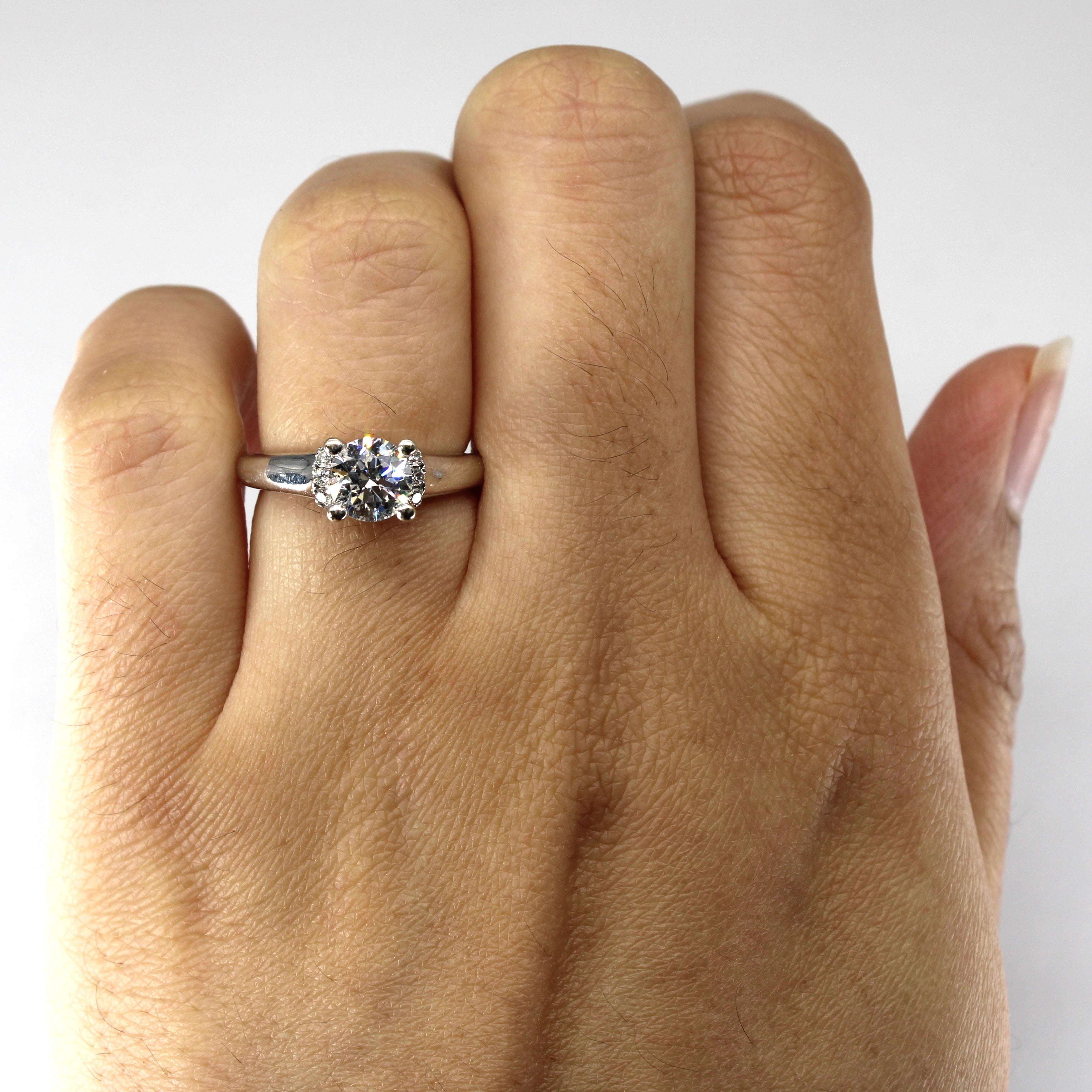 High Set Diamond Engagement Ring | 1.08ctw SI2 H | SZ 4 |