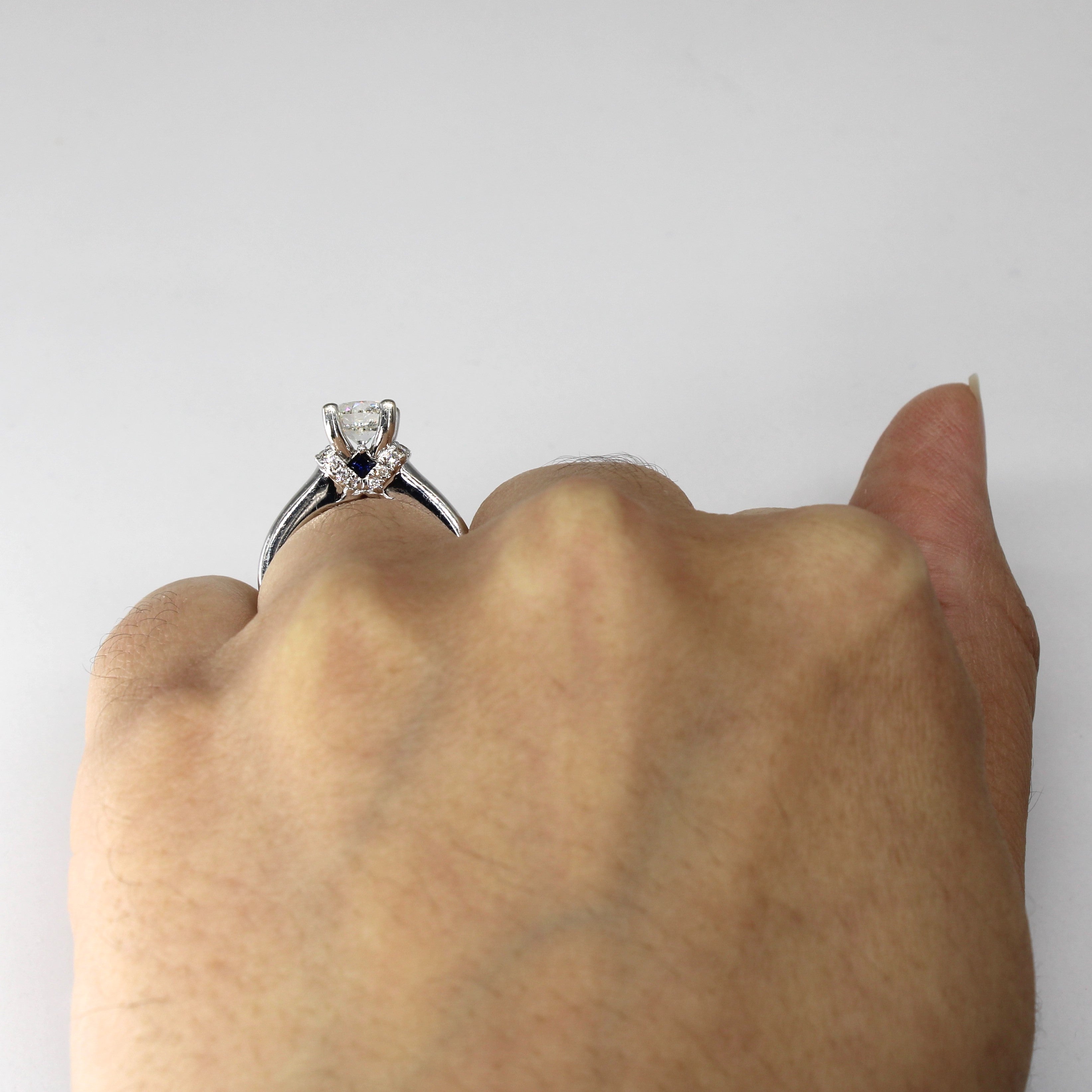 High Set Diamond Engagement Ring | 1.08ctw SI2 H | SZ 4 |