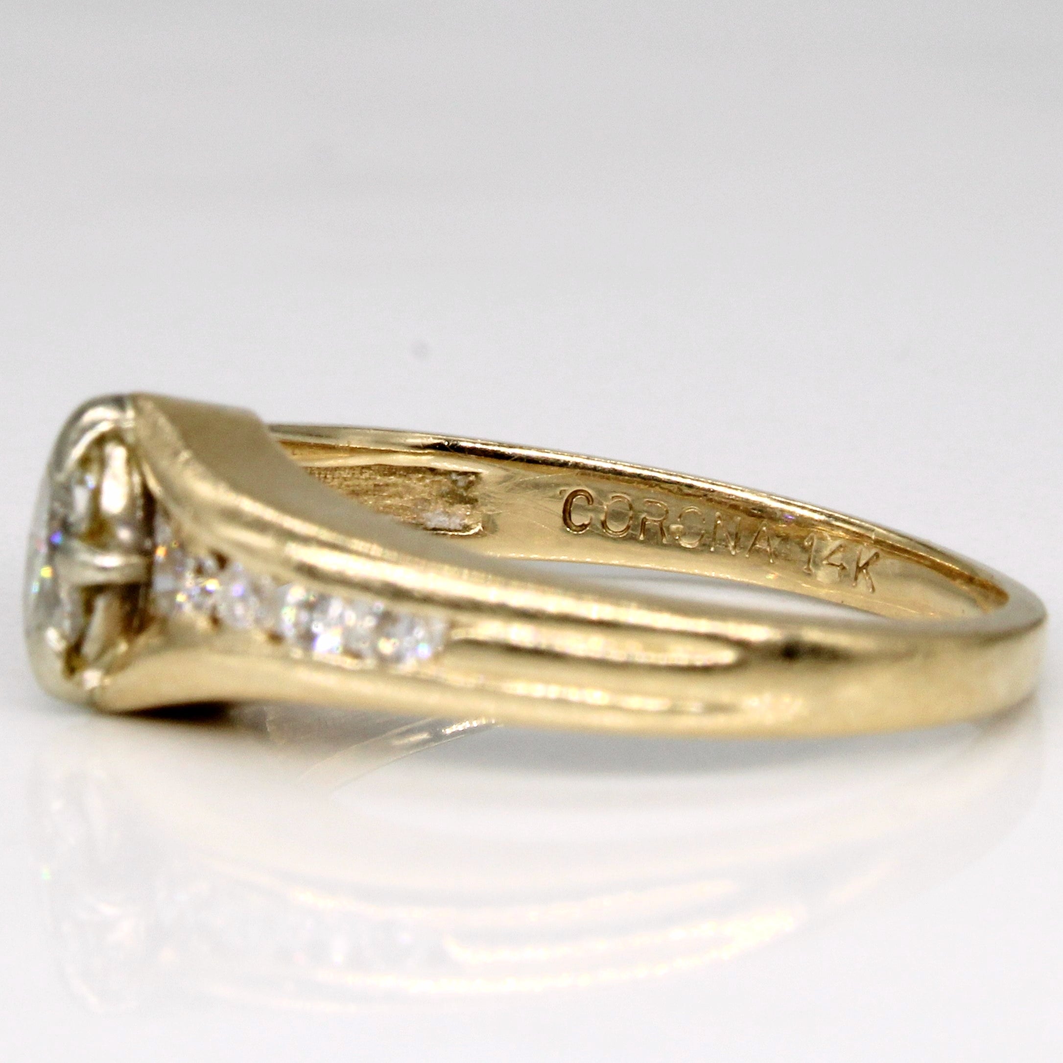 Bague en diamant taille marquise | 0,25 ct | Taille 5 |