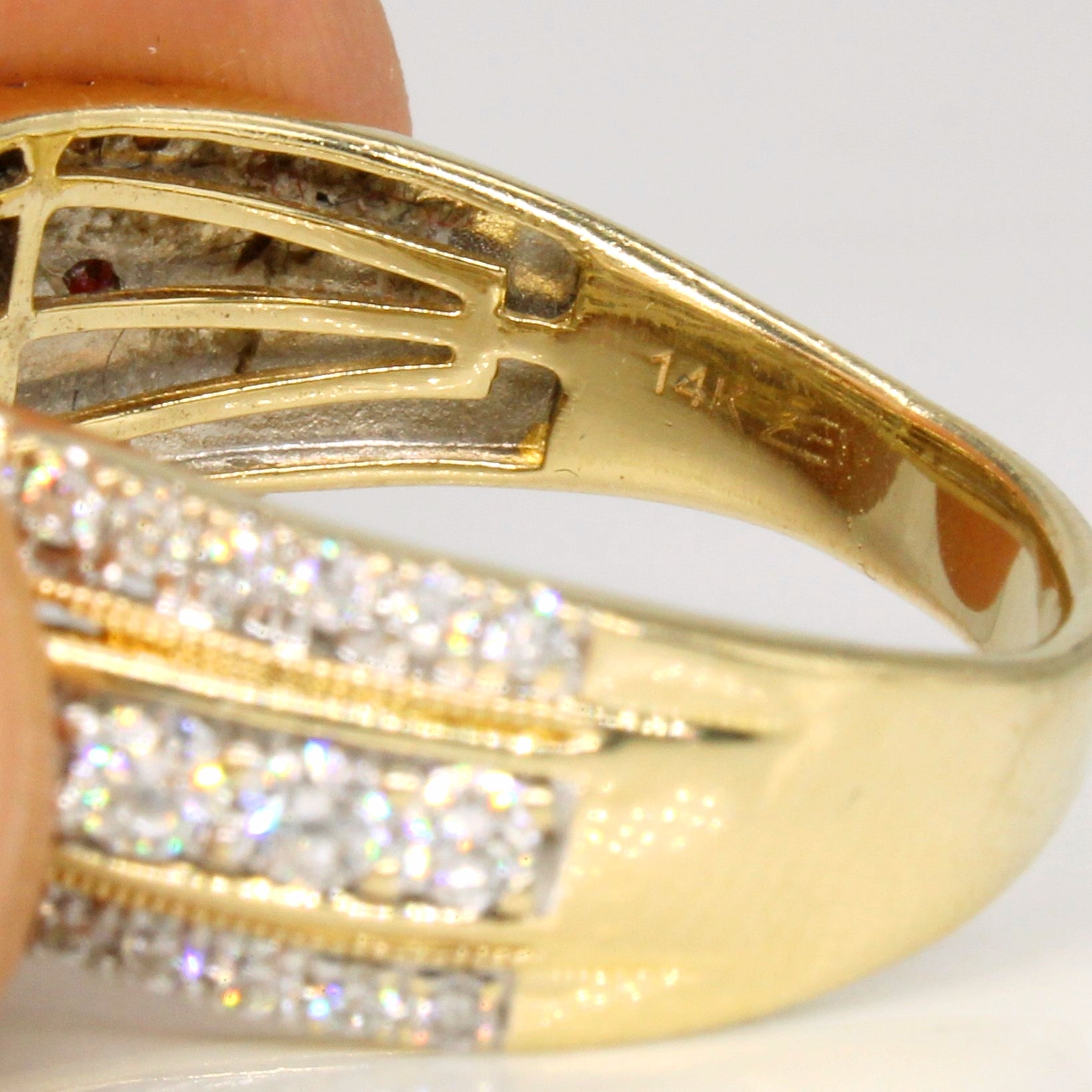 Bague en or 14 carats sertie de diamants | 2,00 ct | Taille 10,5 |