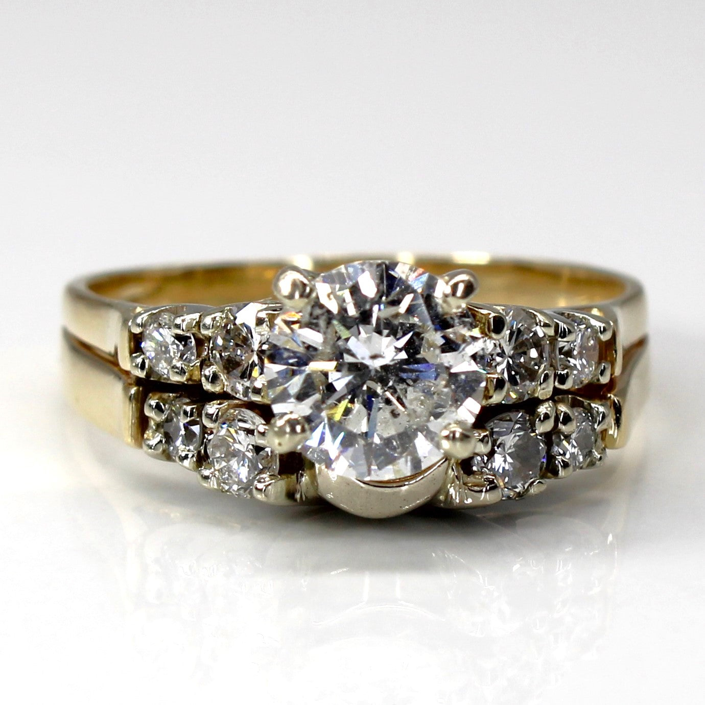 Prong Set Diamond Engagement Ring Set | 1.61ctw I1/I2 G/H | SZ 8.25 |
