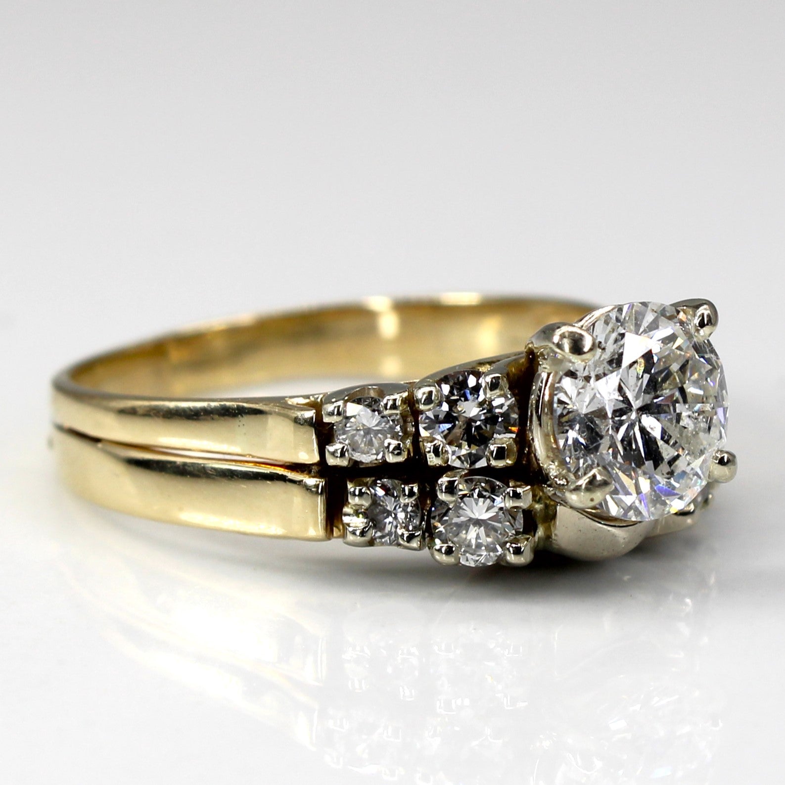 Prong Set Diamond Engagement Ring Set | 1.61ctw I1/I2 G/H | SZ 8.25 |