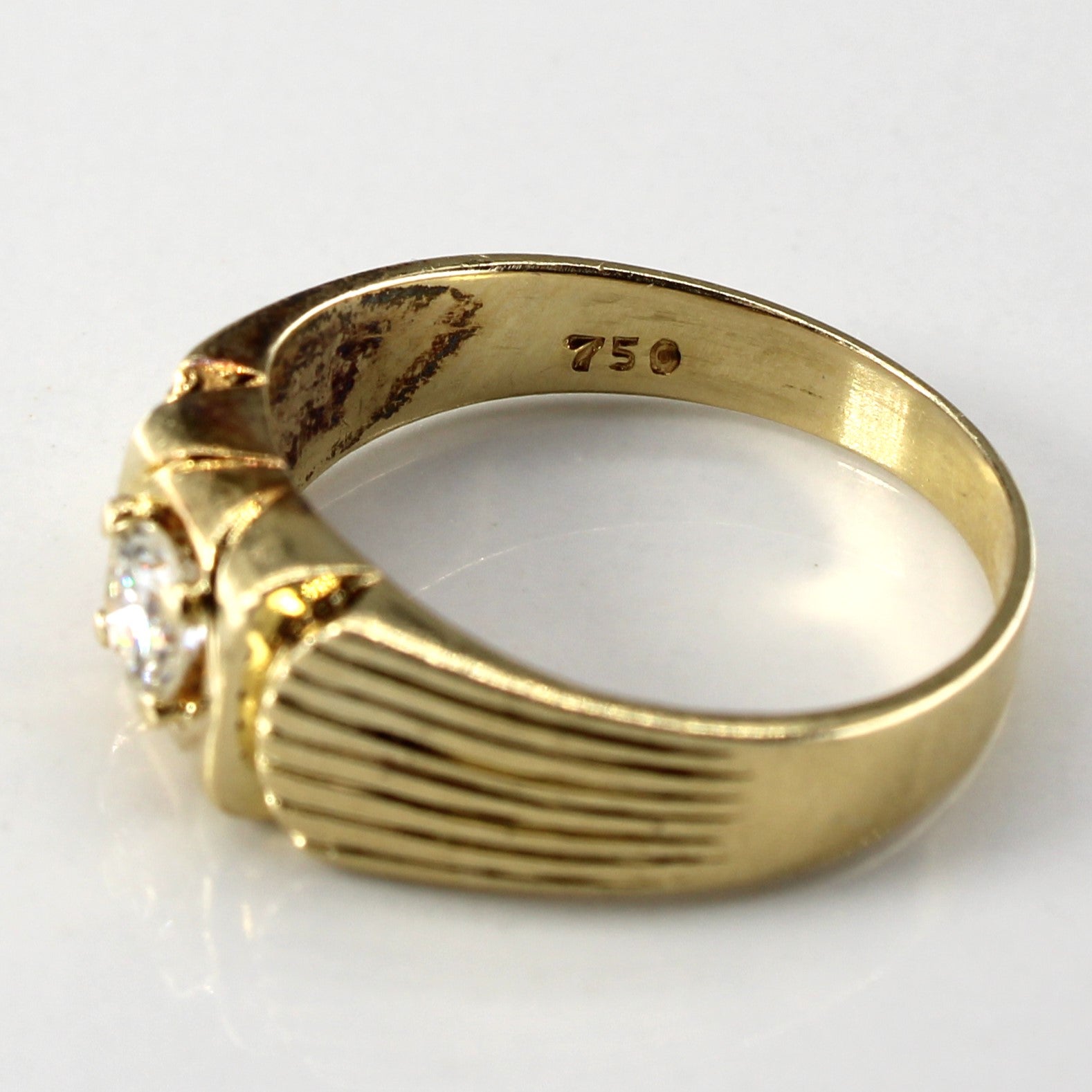 Solitaire Diamond Gold Ring | 0.34ct | SZ 9.5 |