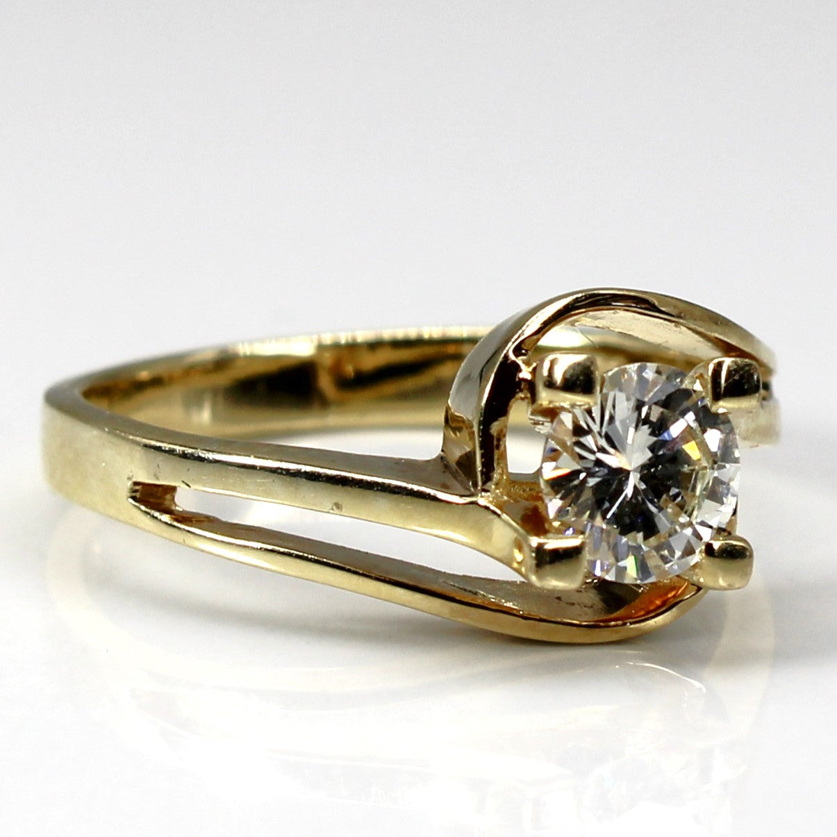 Bypass Solitaire Diamond Ring | 0.60ct | SZ 6.5 |