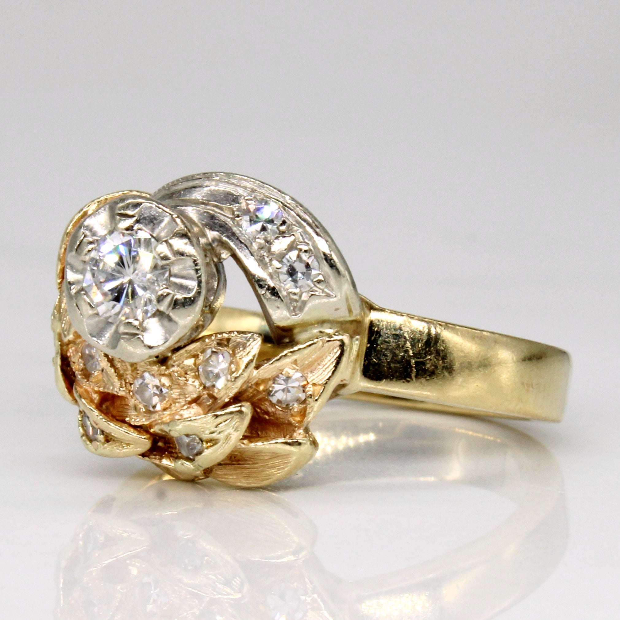 Illusion Set Diamond 14k Ring | 0.30ctw | SZ 6.75 |