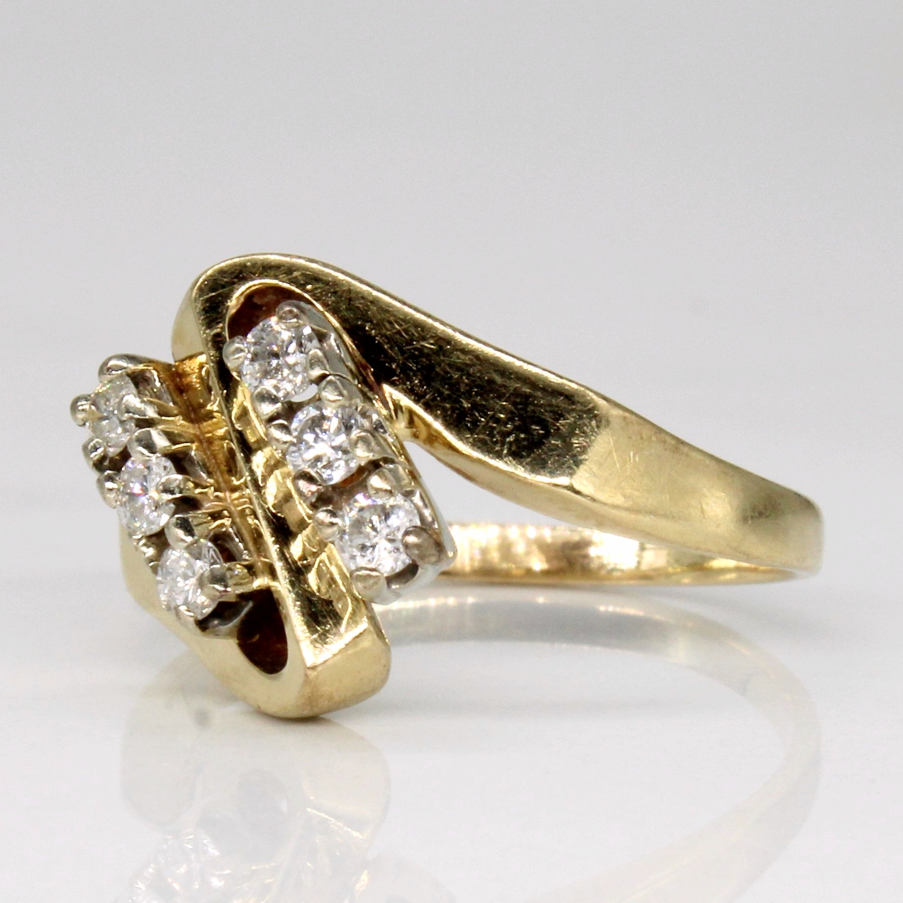 Diamond Waterfall 14k Ring | 0.18ctw | SZ 6.25 |