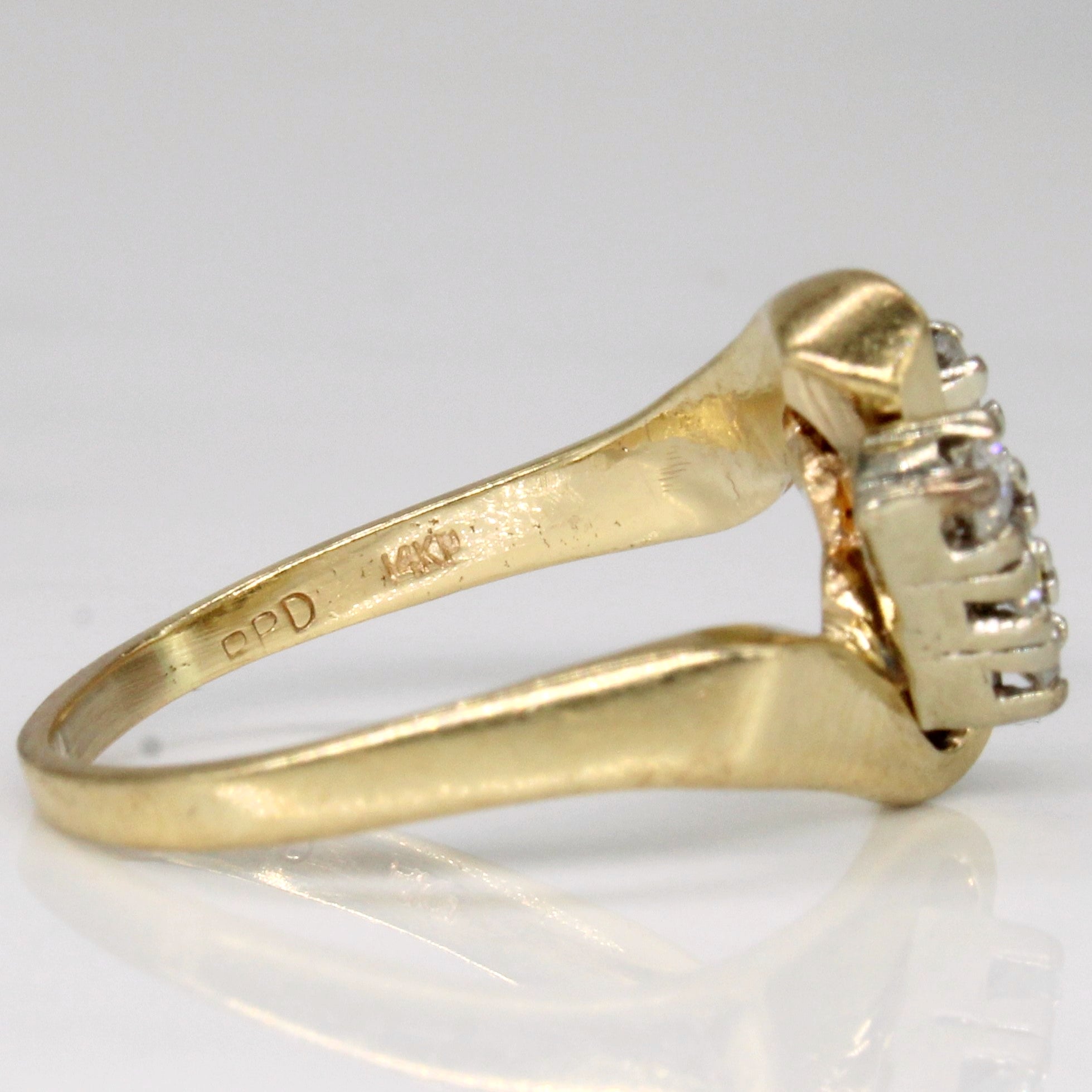 Diamond Waterfall 14k Ring | 0.18ctw | SZ 6.25 |