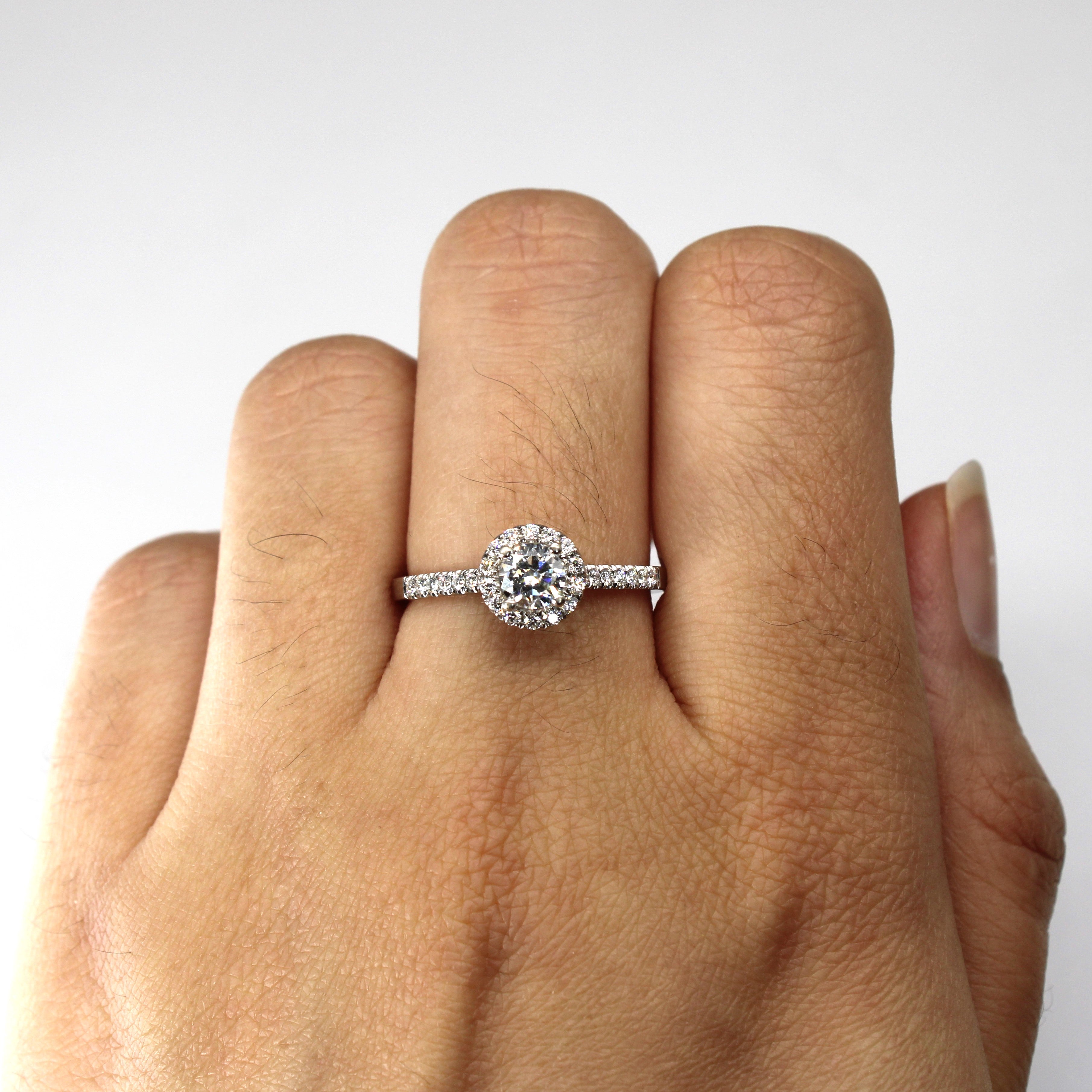 Halo Diamond Engagement Ring | 0.59ctw | SZ 7.75 |