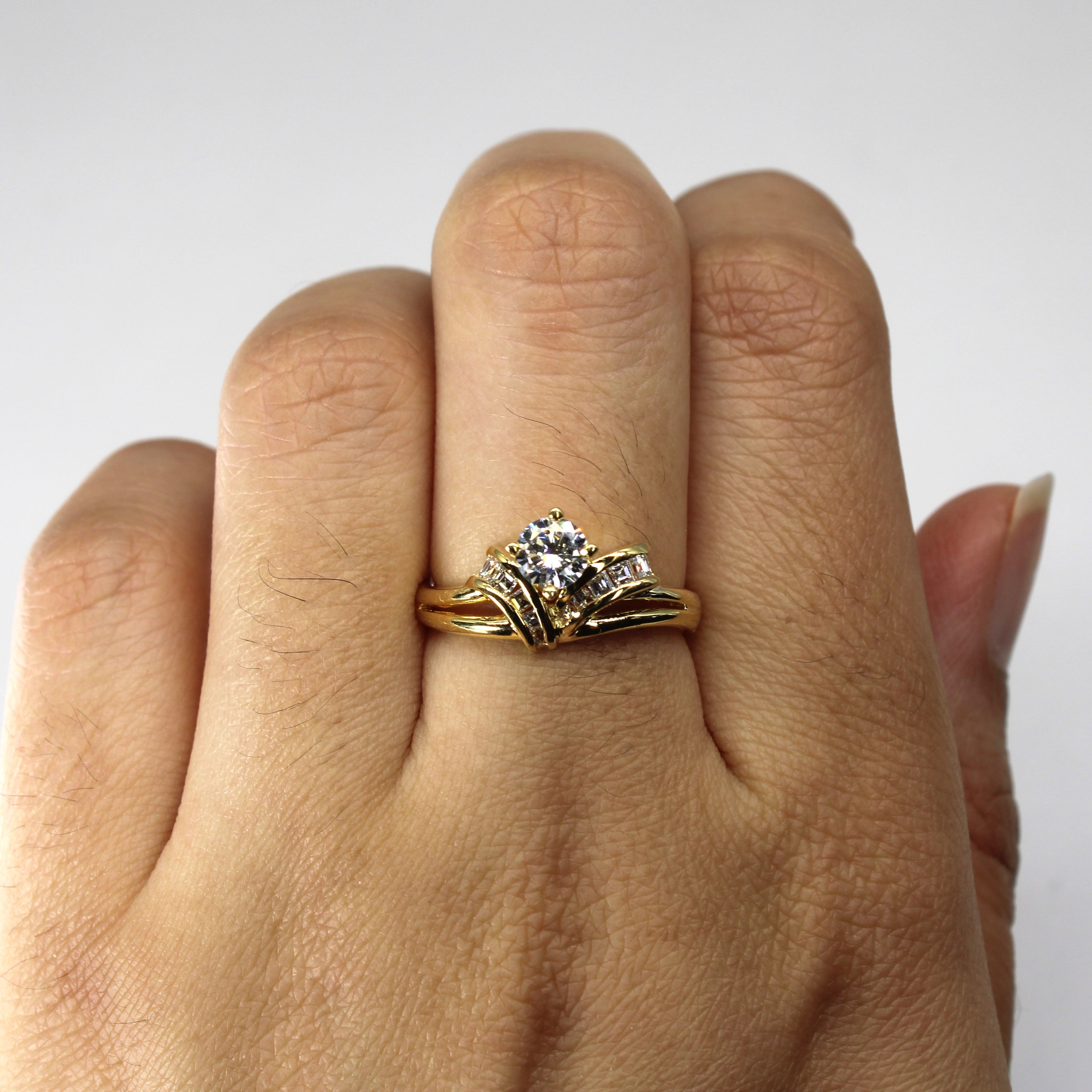 Chevron Style Diamond Ring | 0.53ctw | SZ 6.75 |