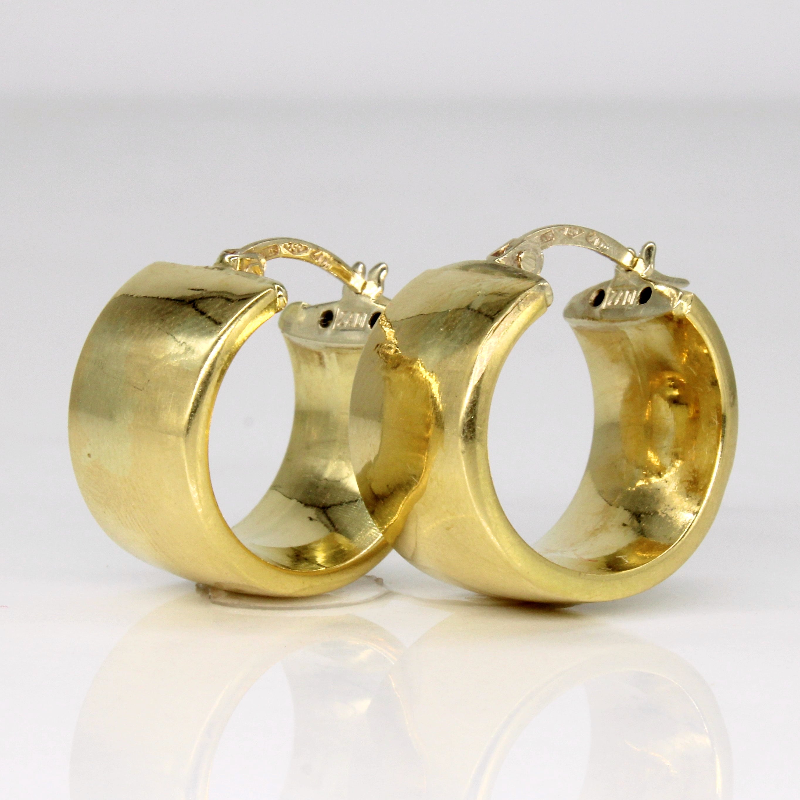 18k Yellow Gold Hoop Earrings