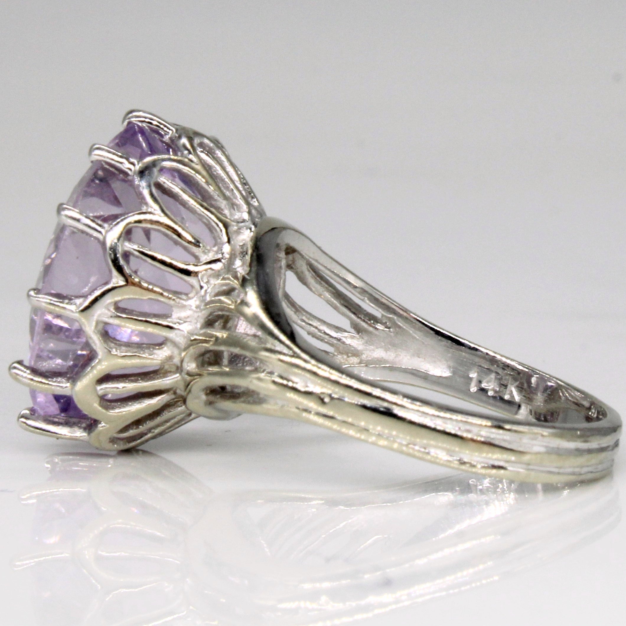 Bague cocktail en améthyste | 6,85 ct | Taille 5,5 |